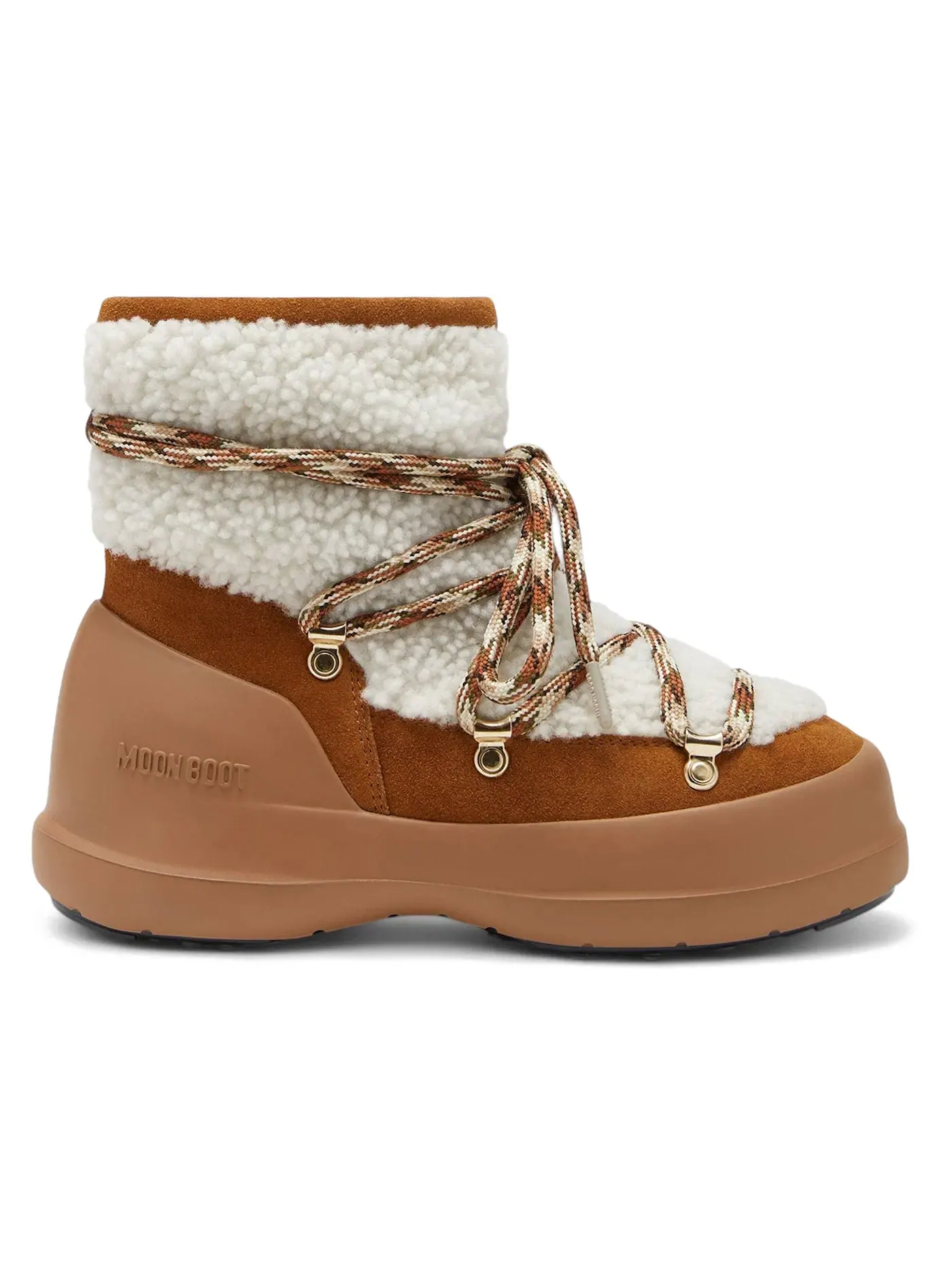 Женские ботинки с овчиной Moon Boot Luna Shearling Boots — изображение 1 из 1, белый