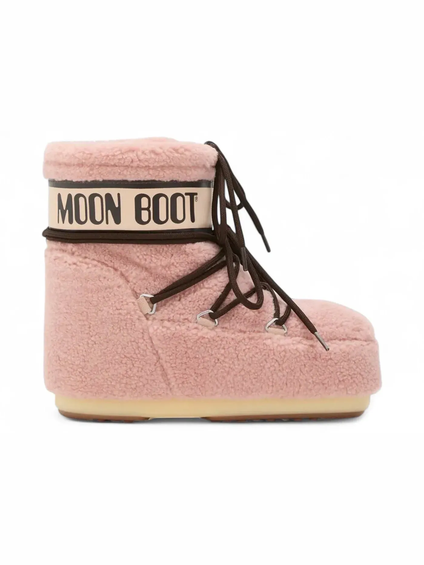 Женские ботинки с отделкой из флиса Moon Boot Icon Low Fleece Moon Boot — изображение 1 из 1, розовый
