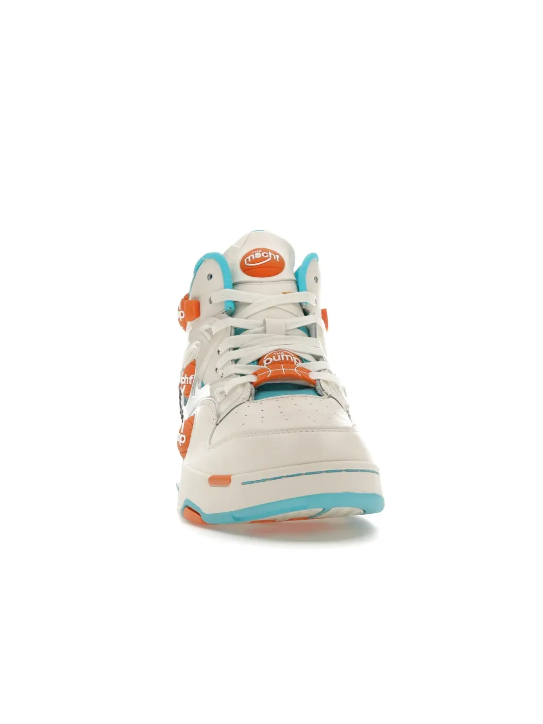 Мужские кроссовки с Pump-технологией MSCHF x Reebok Pump Omni Zone IX — изображение 2 из 4, белый/синий/оранжевый