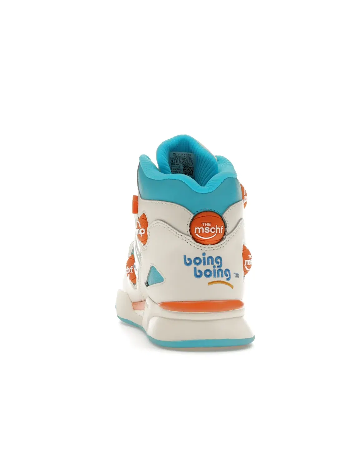 Мужские кроссовки с Pump-технологией MSCHF x Reebok Pump Omni Zone IX — изображение 4 из 4, белый/синий/оранжевый