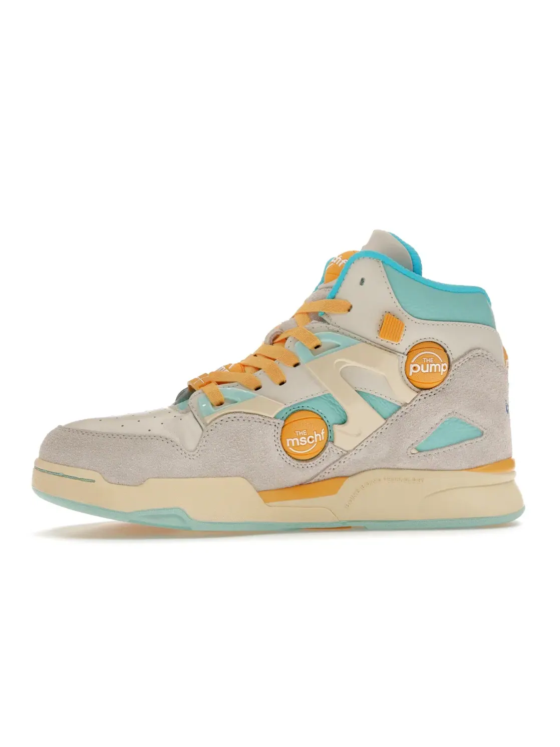 Мужские кроссовки Lifestyle MSCHF x Reebok Pump Omni Zone IX MSCHF — изображение 3 из 4, желтый/синий/оранжевый