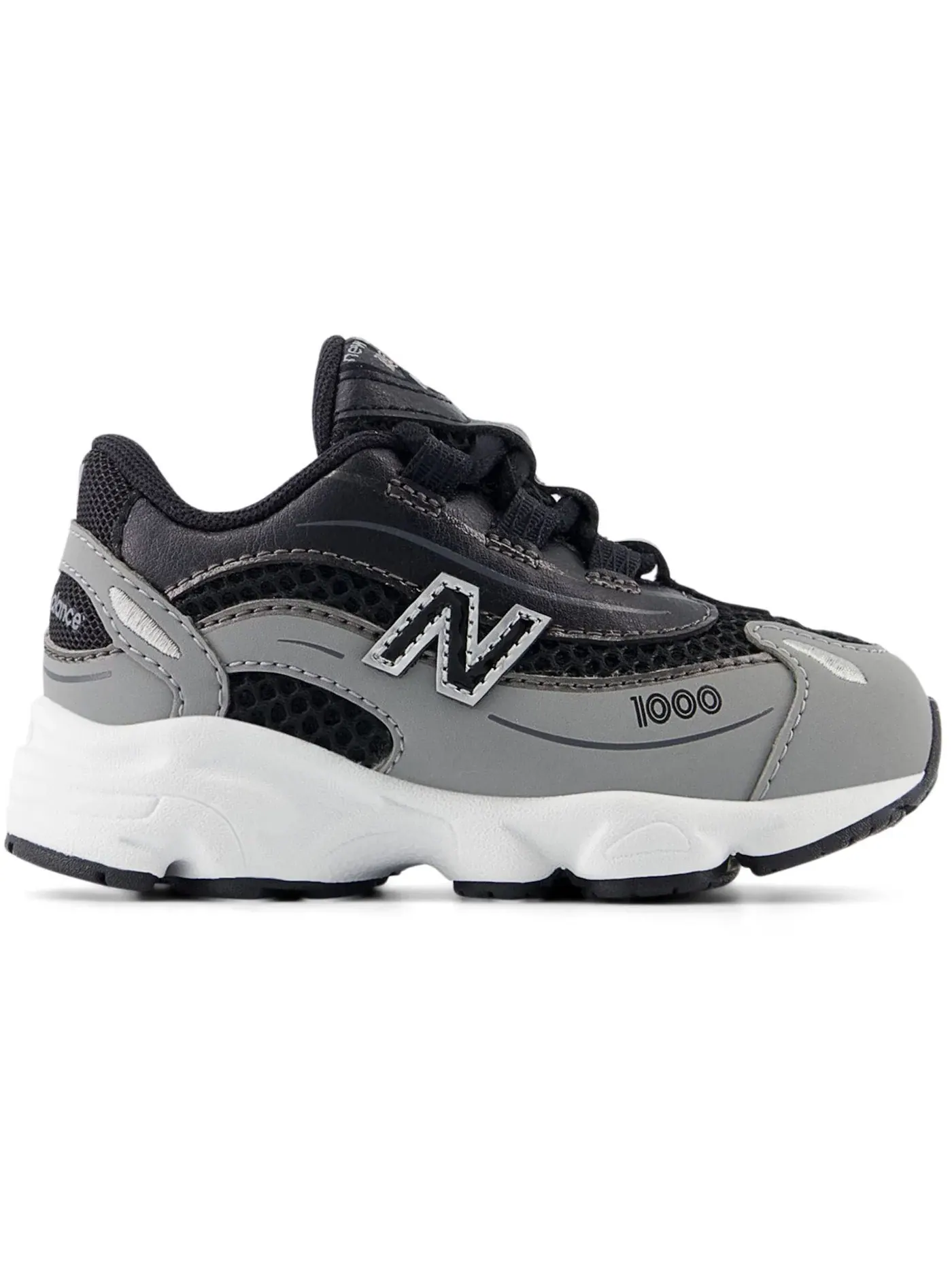 Детские кроссовки Lifestyle New Balance 1000 Bungee Lace — изображение 1 из 1, серый/черный