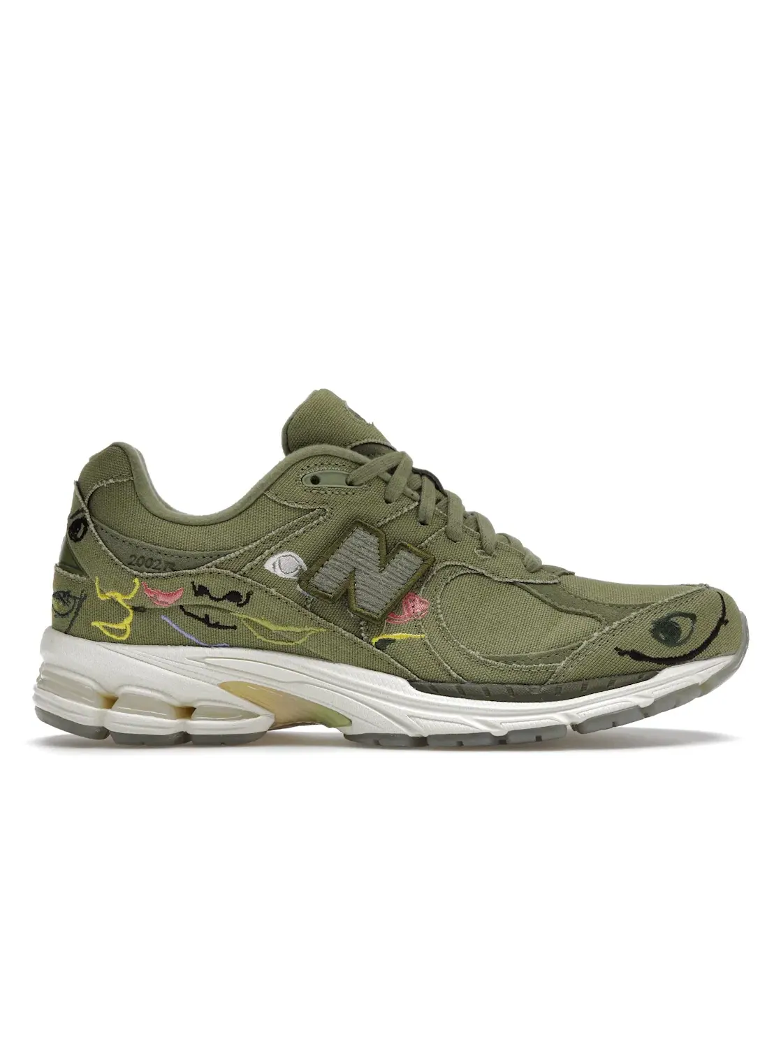 Мужские кроссовки Lifestyle с принтом New Balance 2002R — изображение 1 из 4, оливковый