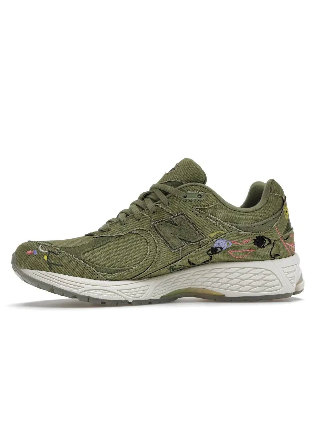Мужские кроссовки Lifestyle с принтом New Balance 2002R — изображение 3 из 4, оливковый