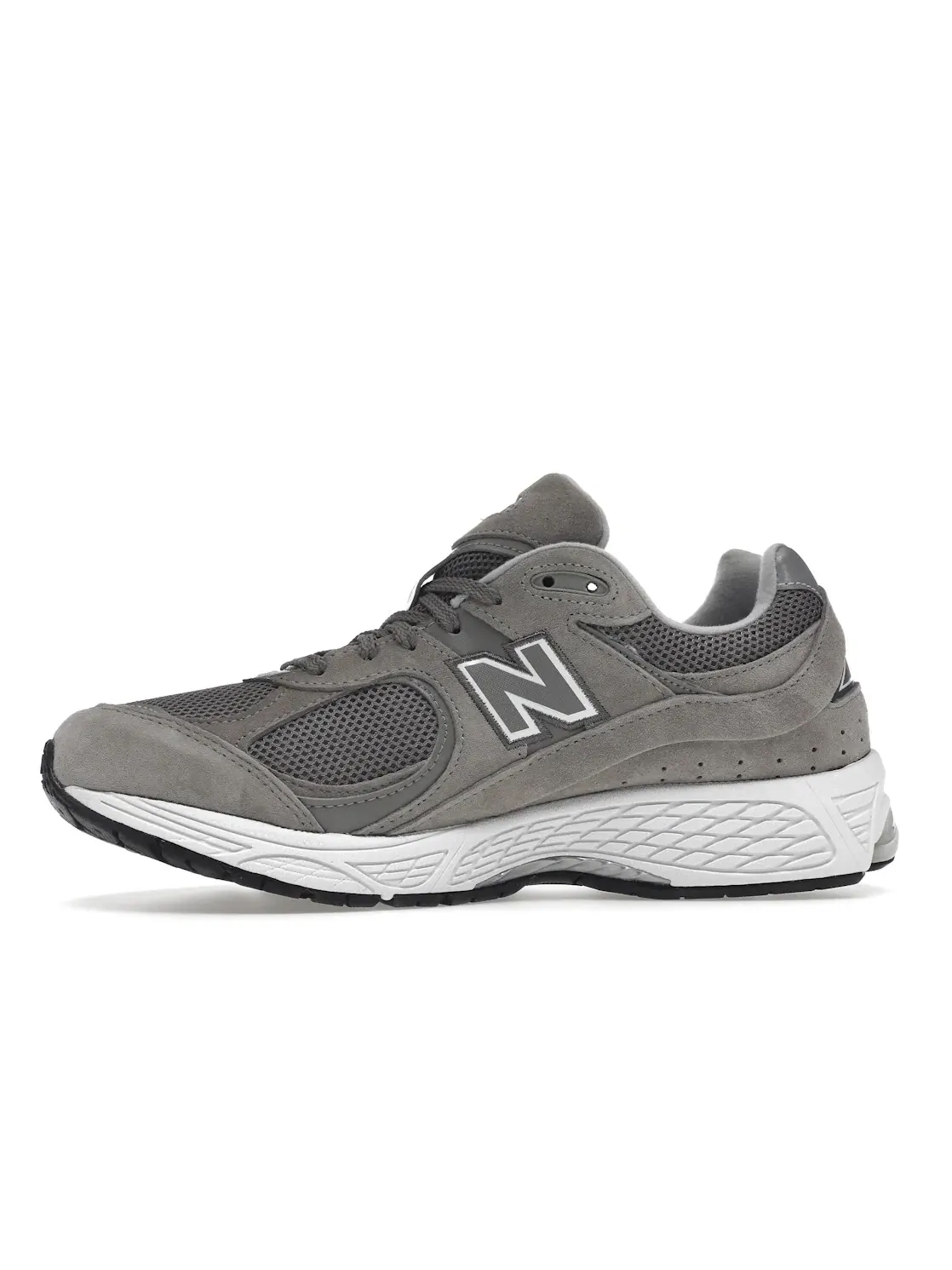 Мужские кроссовки с перфорированной кожей и замшей New Balance 2002R — изображение 3 из 4, серый белый