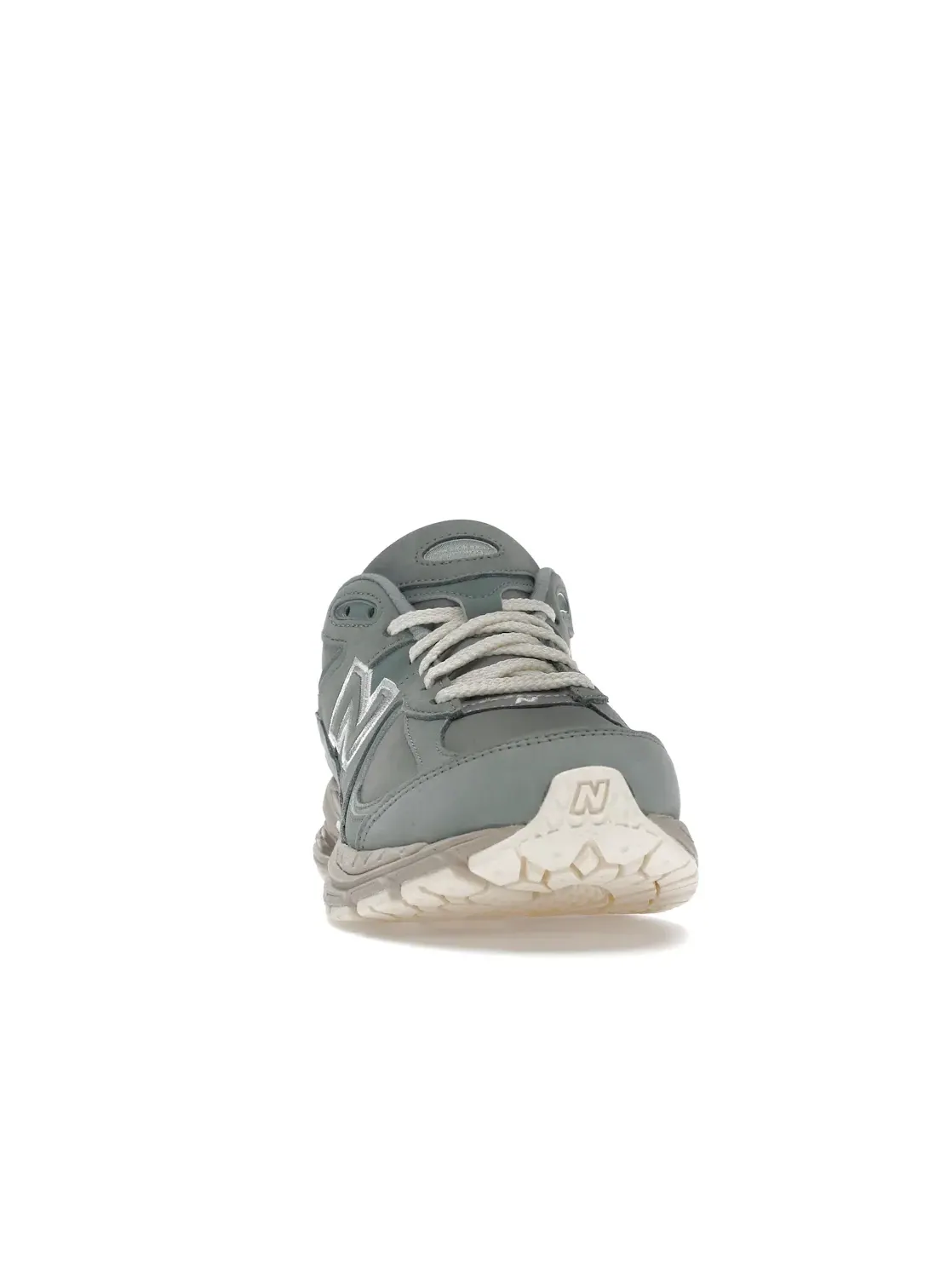 Мужские кроссовки с замшевым верхом New Balance 2002R — изображение 2 из 4, серый/зеленый