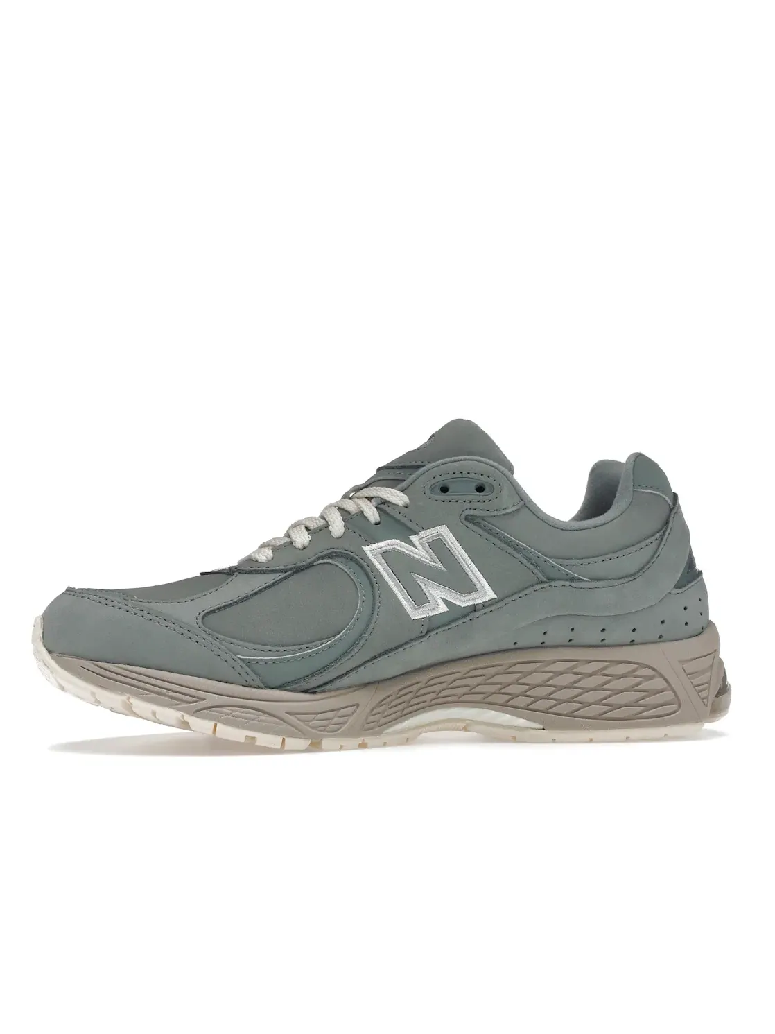 Мужские кроссовки с замшевым верхом New Balance 2002R — изображение 3 из 4, серый/зеленый
