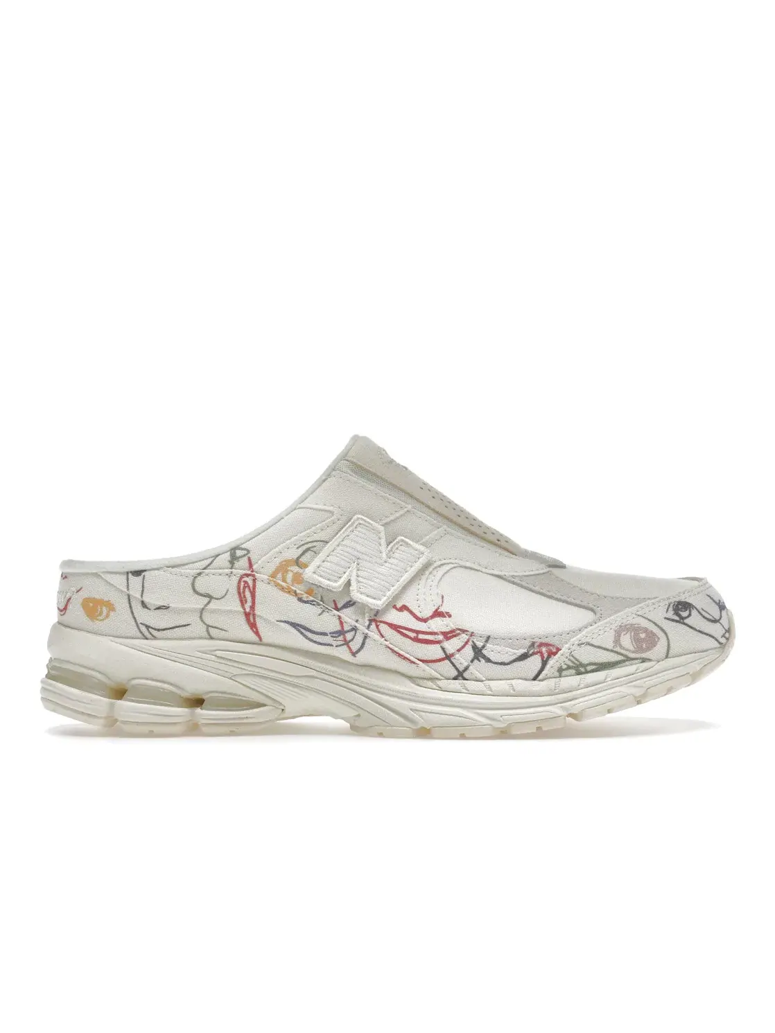 Мужские кеды-мюли Lifestyle с принтом New Balance 2002R Mule Bryant Giles What Now? — изображение 1 из 4, бежевый