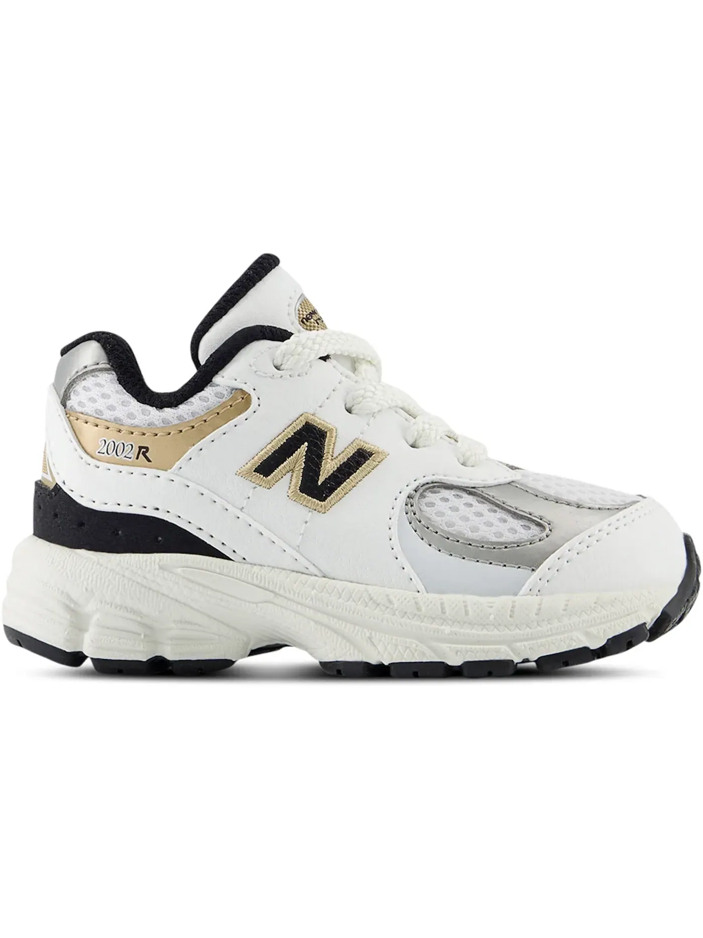 Детские кроссовки Lifestyle New Balance 2002R — изображение 1 из 1, белый/черный/золотистый