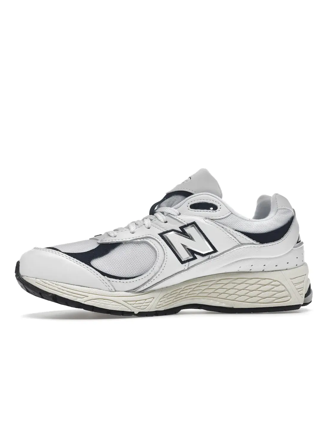 Мужские кроссовки с кожаным верхом New Balance 2002R — изображение 3 из 4, белый/натуральный индиго