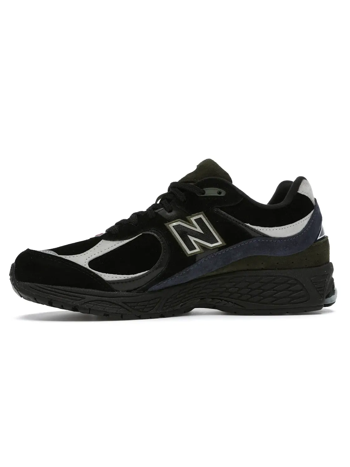 Мужские кроссовки Lifestyle с замшевым верхом New Balance 2002R — изображение 3 из 4, черный/зеленый/серый