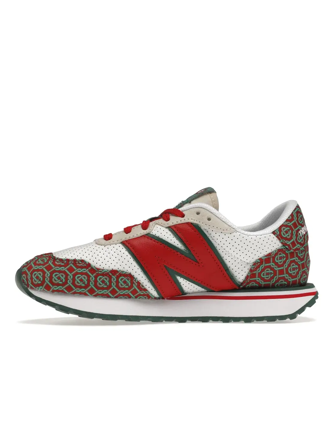 Мужские кроссовки с синтетическим верхом New Balance 237 — изображение 3 из 4, белый/красный/зеленый