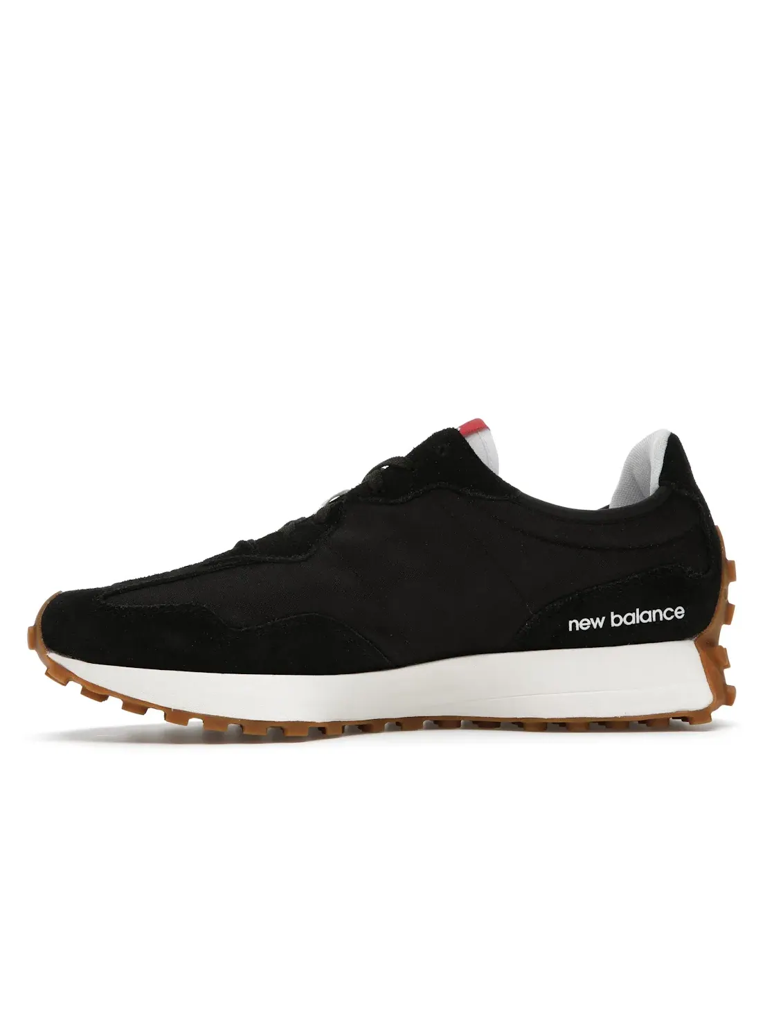 Мужские кроссовки Lifestyle с кожаным верхом New Balance 327 — изображение 3 из 4, черный