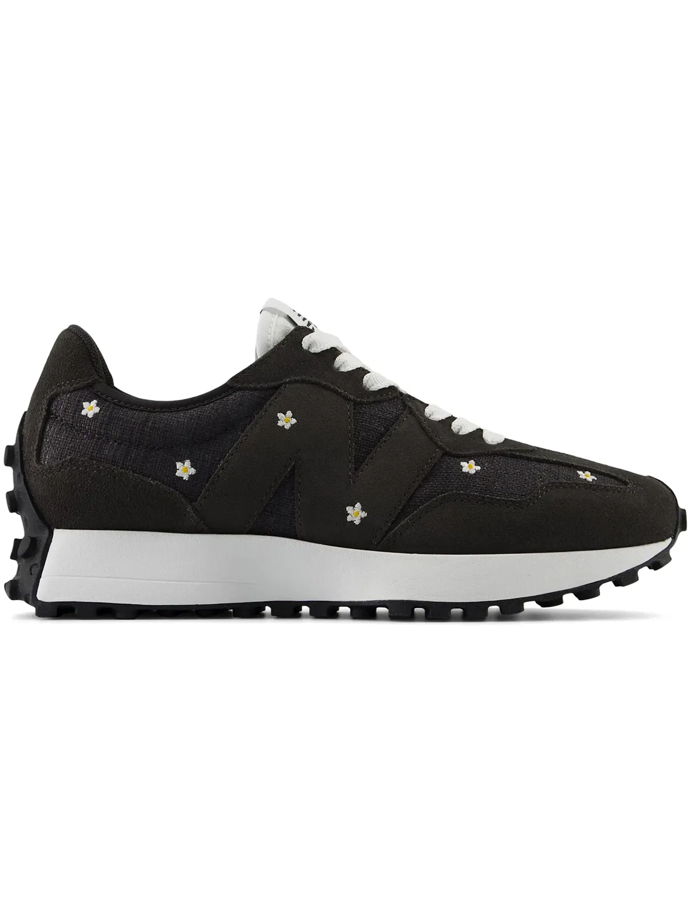 Женские кроссовки с принтом New Balance 327 — изображение 1 из 1, черный/белый