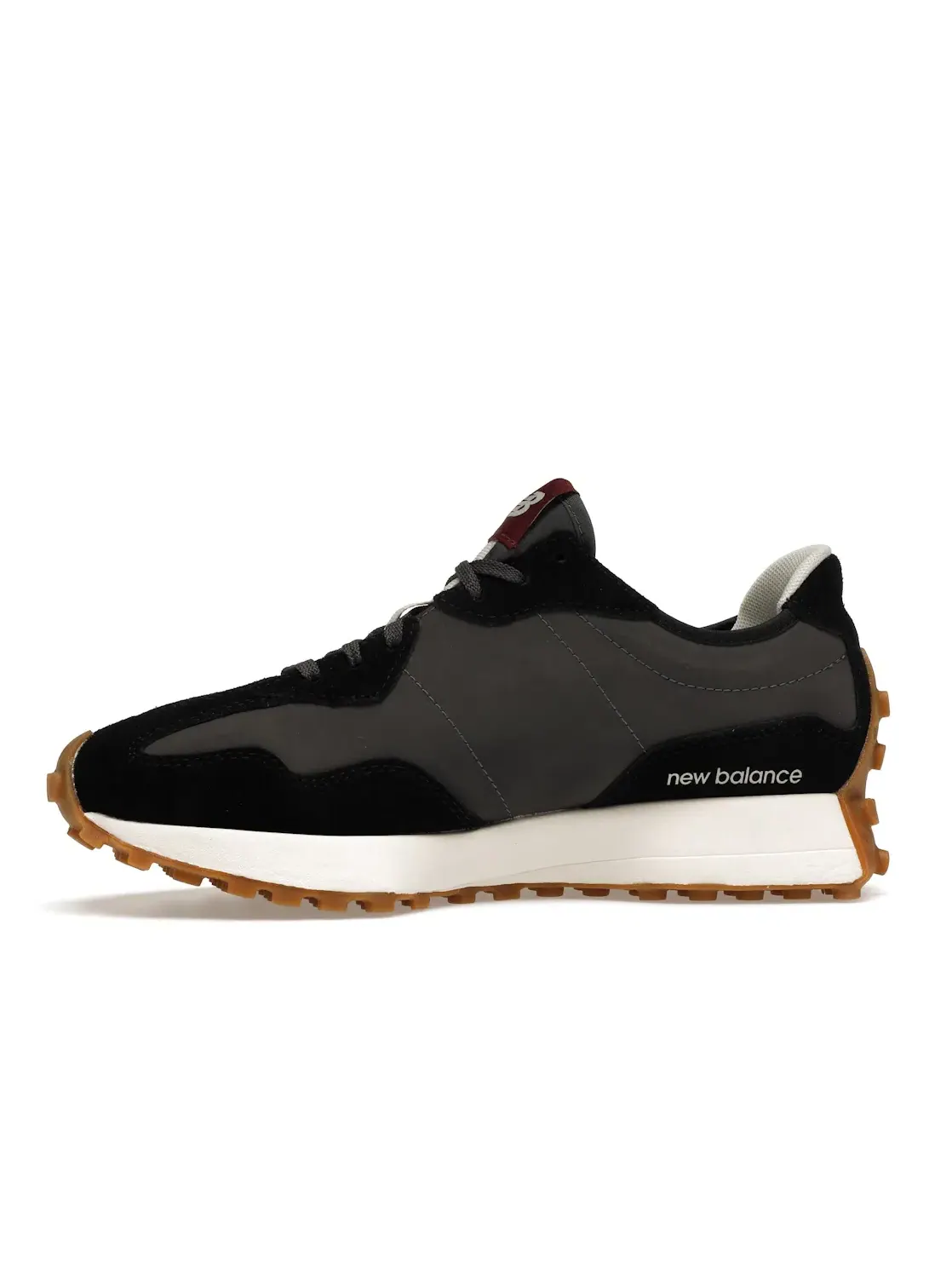 Женские кроссовки с замшевым верхом New Balance 327 — изображение 3 из 4, белый/черный