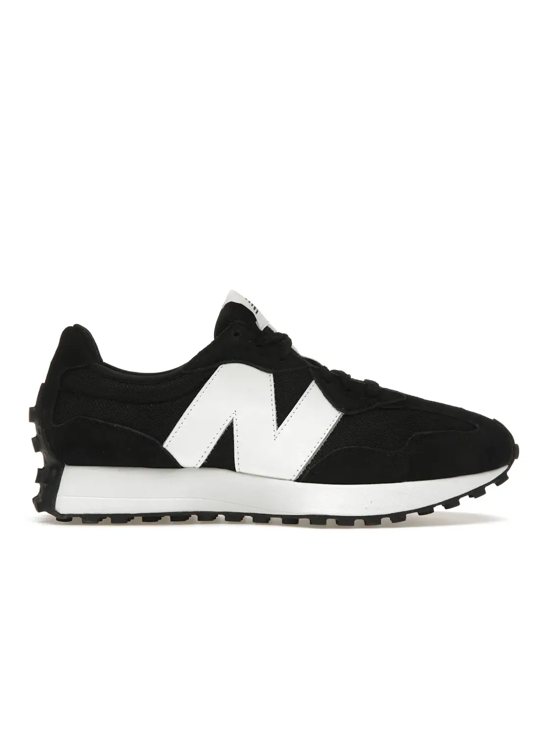 Мужские кроссовки для бега с ретро-дизайном New Balance 327 — изображение 1 из 4, черный/белый