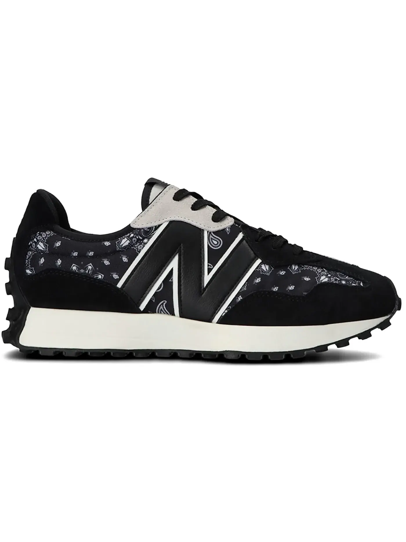 Мужские кроссовки с принтом New Balance 327 — изображение 1 из 2, черный/белый