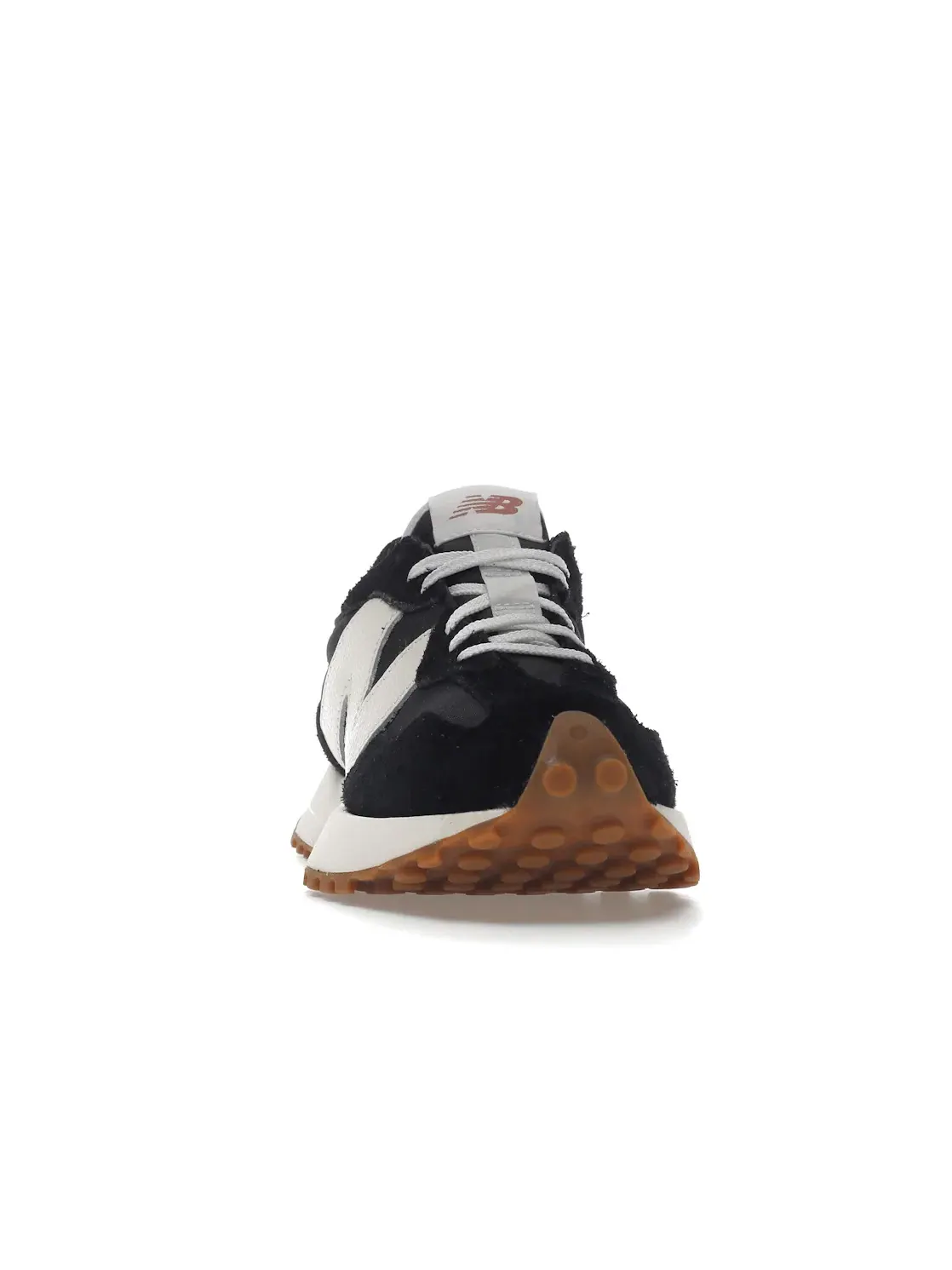 Женские кроссовки с замшевыми вставками New Balance 327 — изображение 2 из 4, черный/белый