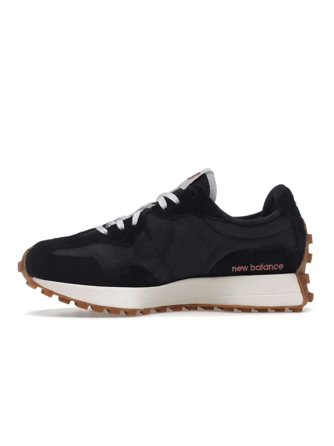 Женские кроссовки с замшевыми вставками New Balance 327 — изображение 3 из 4, черный/белый