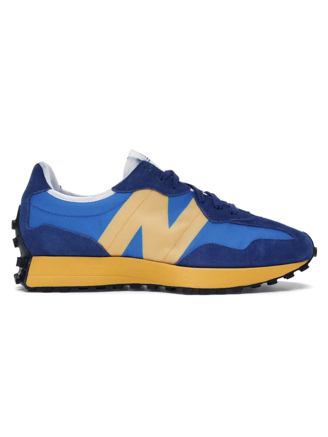 Мужские кроссовки с замшевым и кожаным верхом New Balance 327 — изображение 1 из 4, синий белый