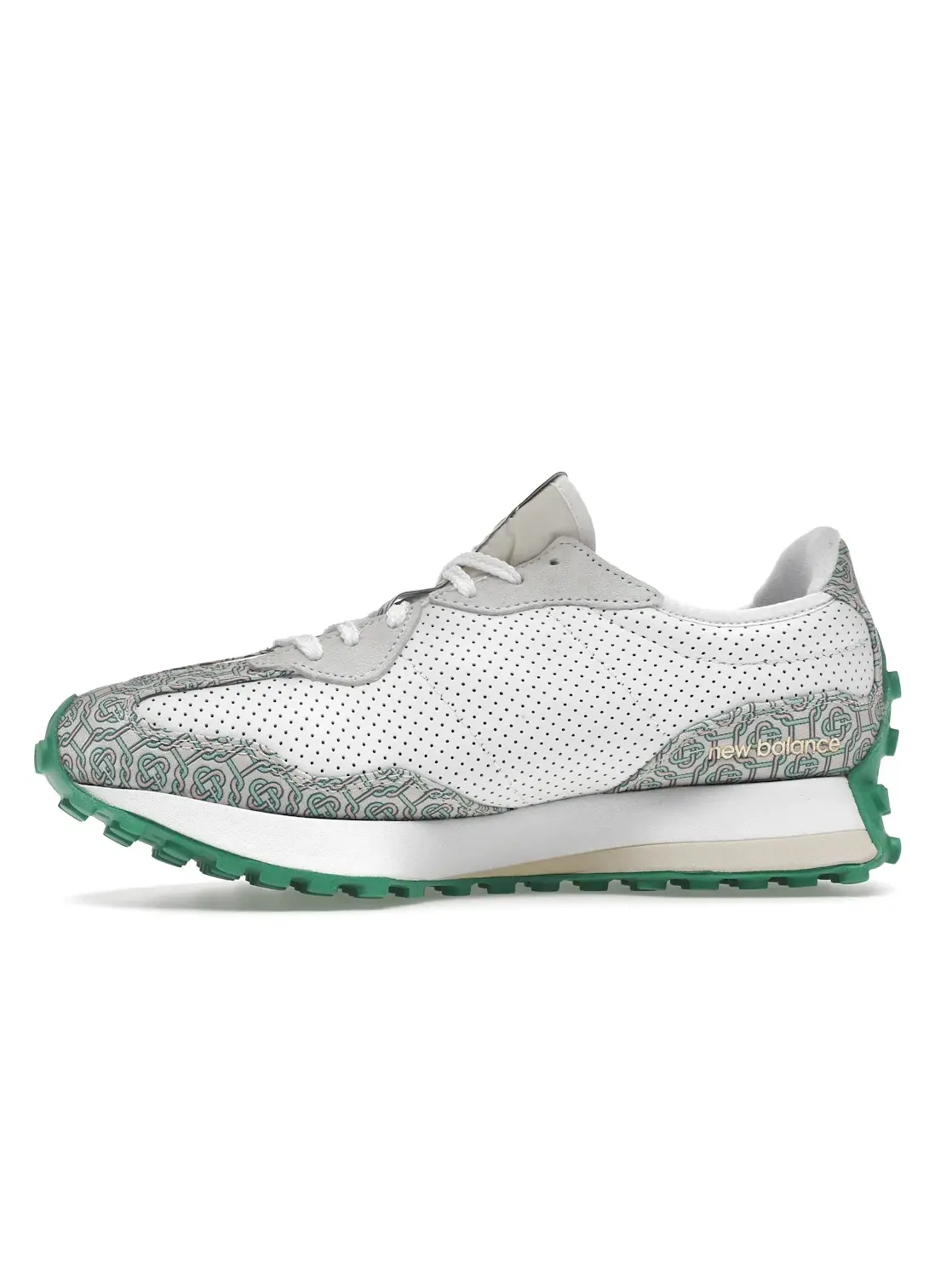 Мужские кроссовки с коллаборацией Casablanca New Balance 327 — изображение 3 из 4, белый зеленый
