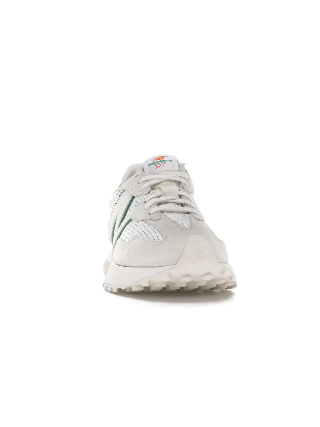 Мужские кроссовки с зеленым логотипом New Balance 327 — изображение 2 из 4, серый/белый-зеленый