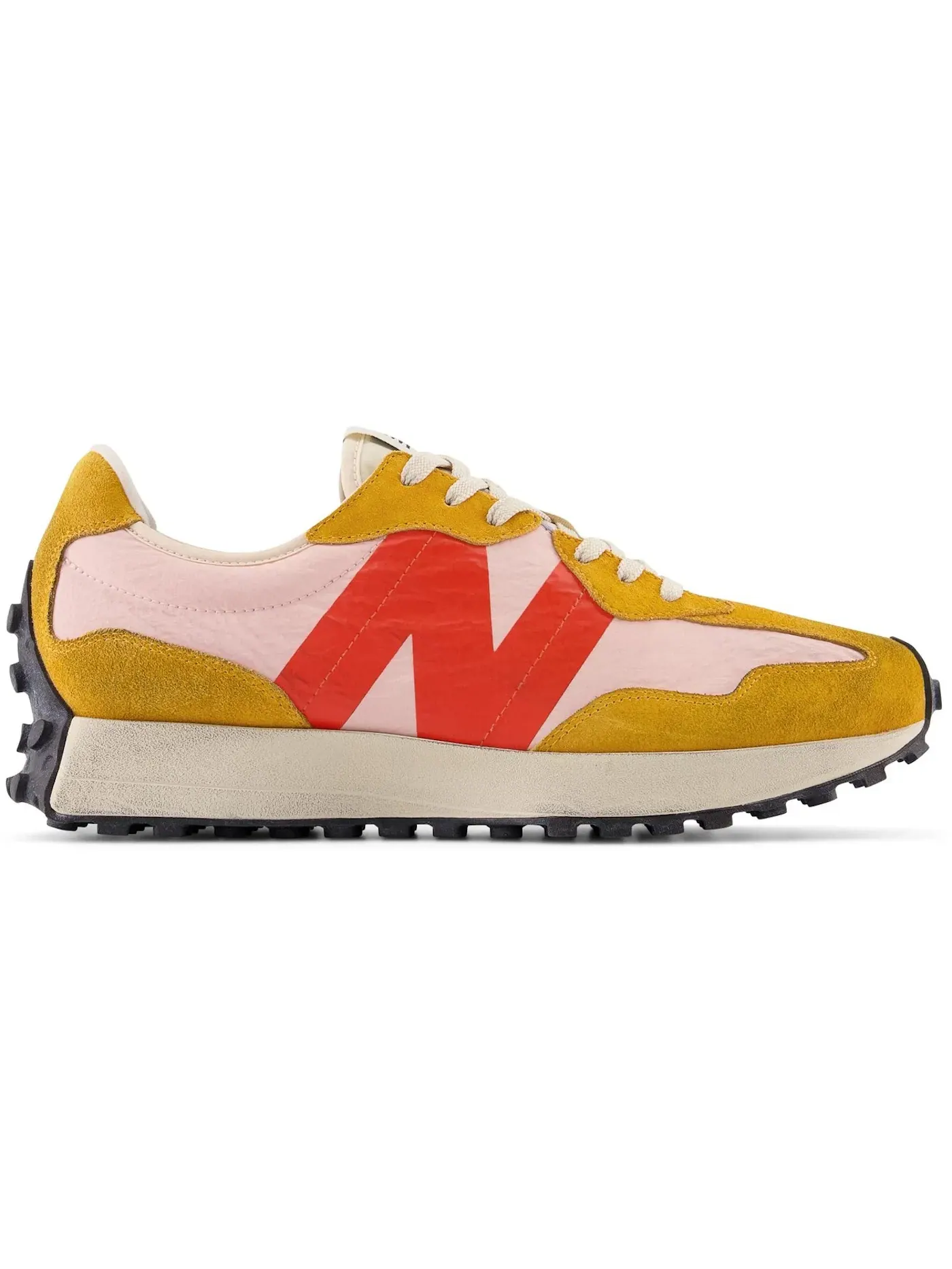 Мужские кроссовки с потертостями New Balance 327 — изображение 1 из 4, золотистый/синий