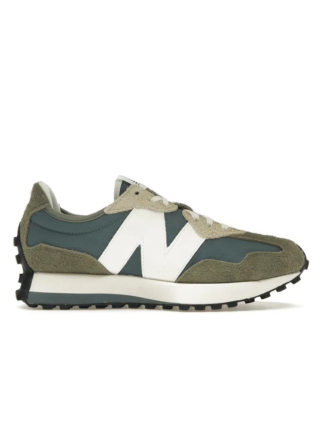 Мужские кроссовки Lifestyle New Balance 327 — изображение 1 из 4, зеленый серый белый