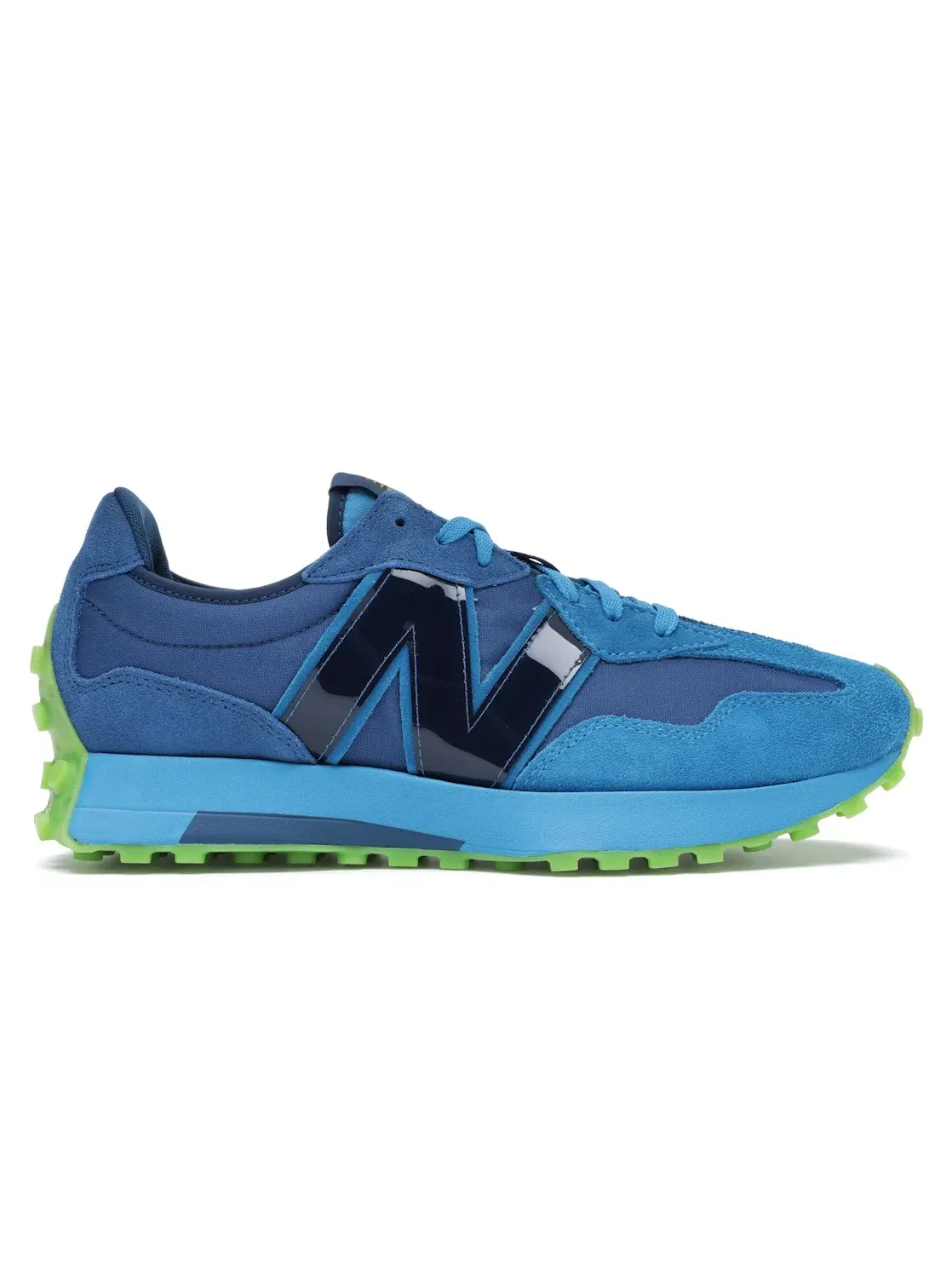Мужские кроссовки Lifestyle с принтом New Balance 327 — изображение 1 из 4, синий/синий-зеленый