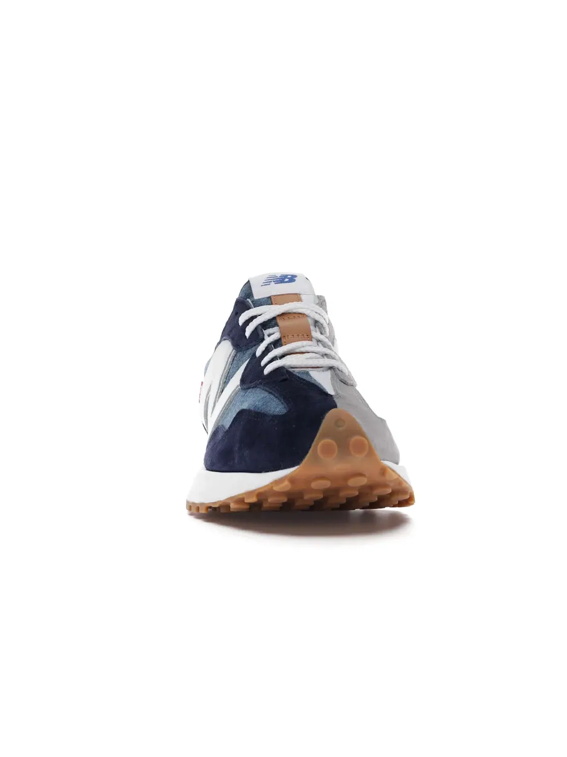 Мужские кроссовки с джинсовыми вставками New Balance 327 — изображение 2 из 4, белый