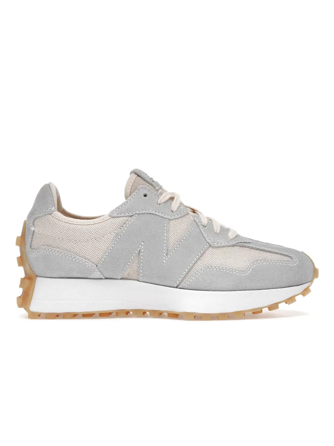 Женские кроссовки с ретро-дизайном New Balance 327 — изображение 1 из 4, белый/бледный синий