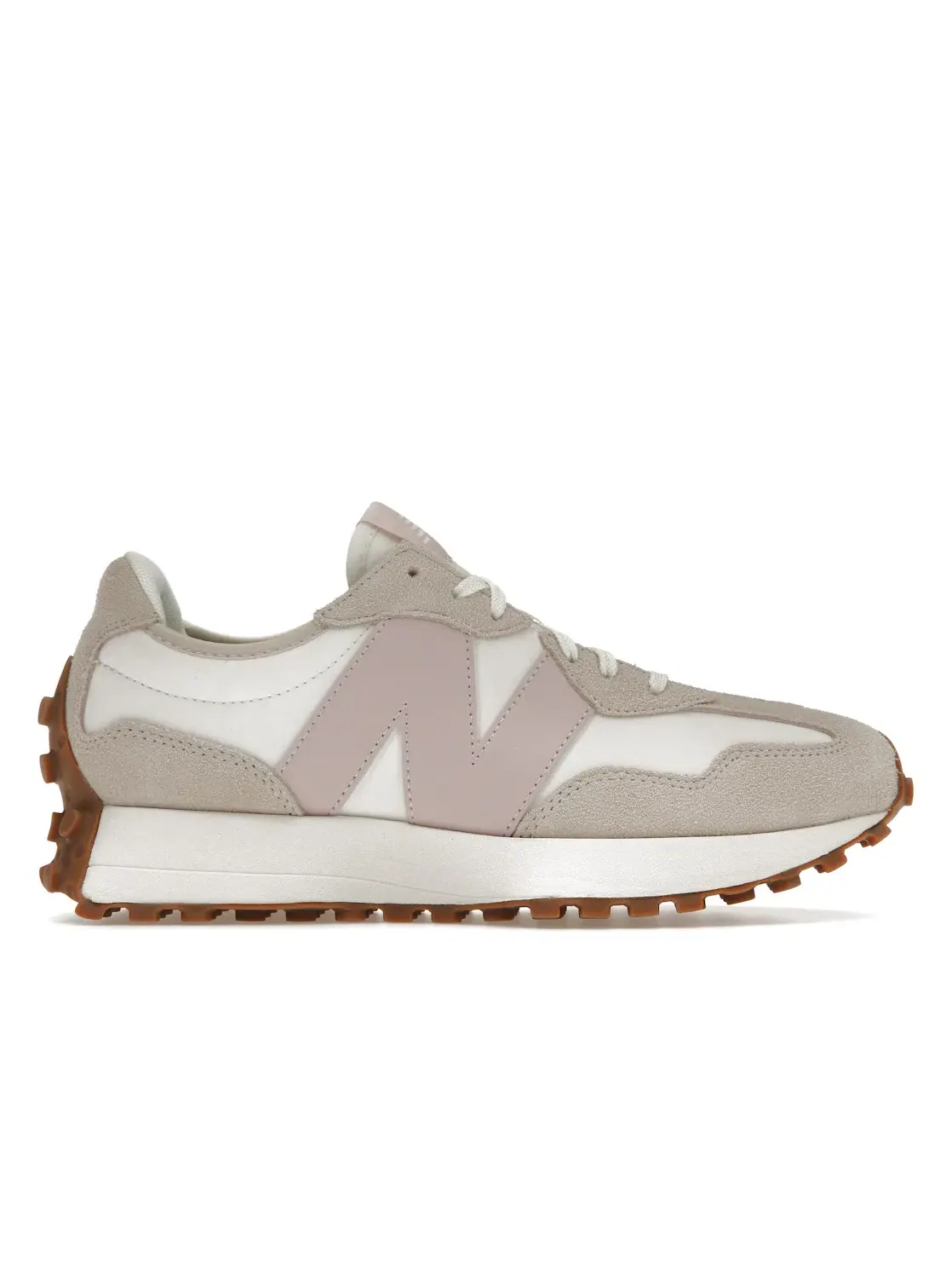 Женские кроссовки с замшевыми вставками New Balance 327 — изображение 1 из 4, розовый