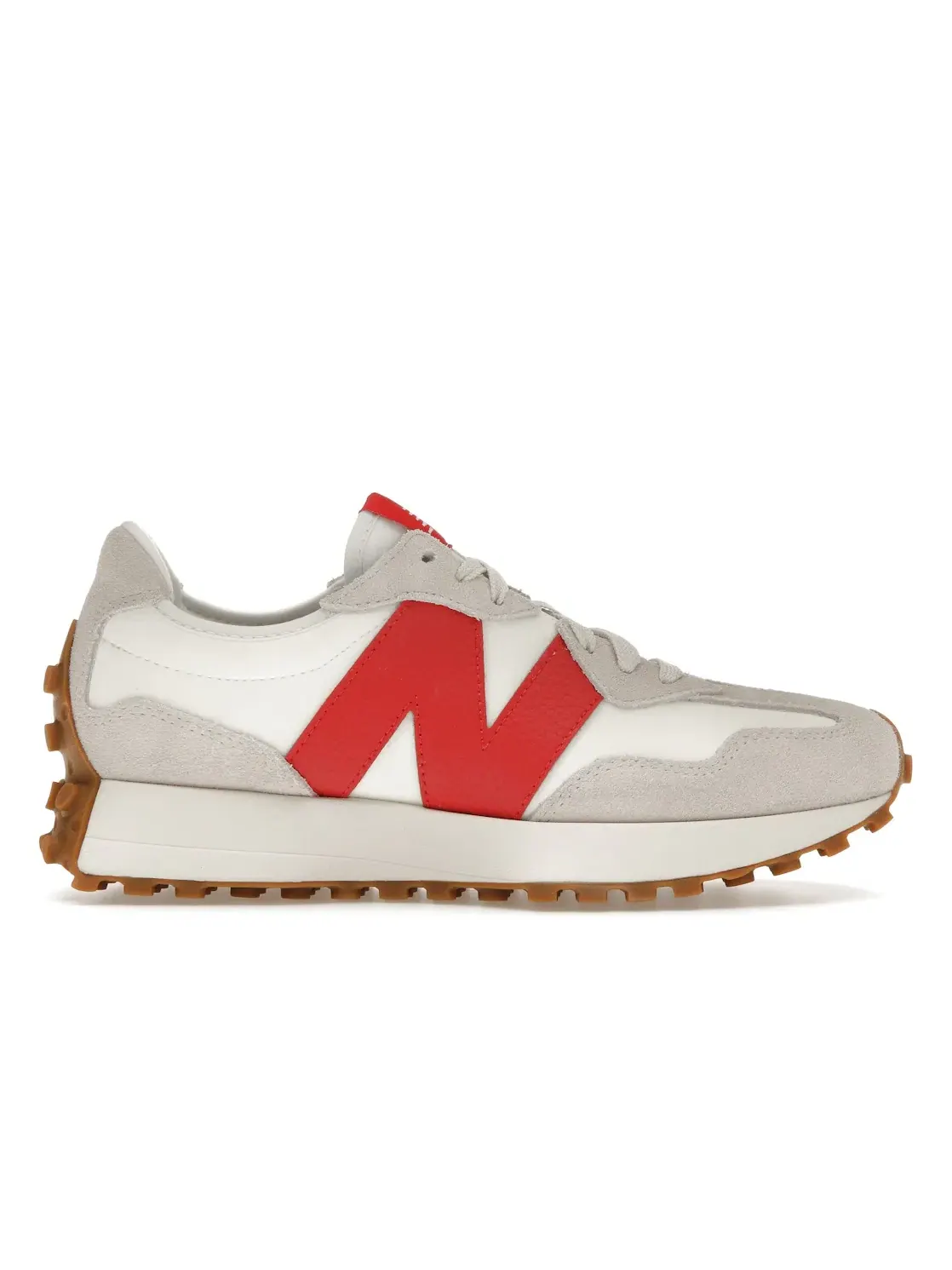 Женские кроссовки с текстильным и замшевым верхом New Balance 327 — изображение 1 из 4, красный