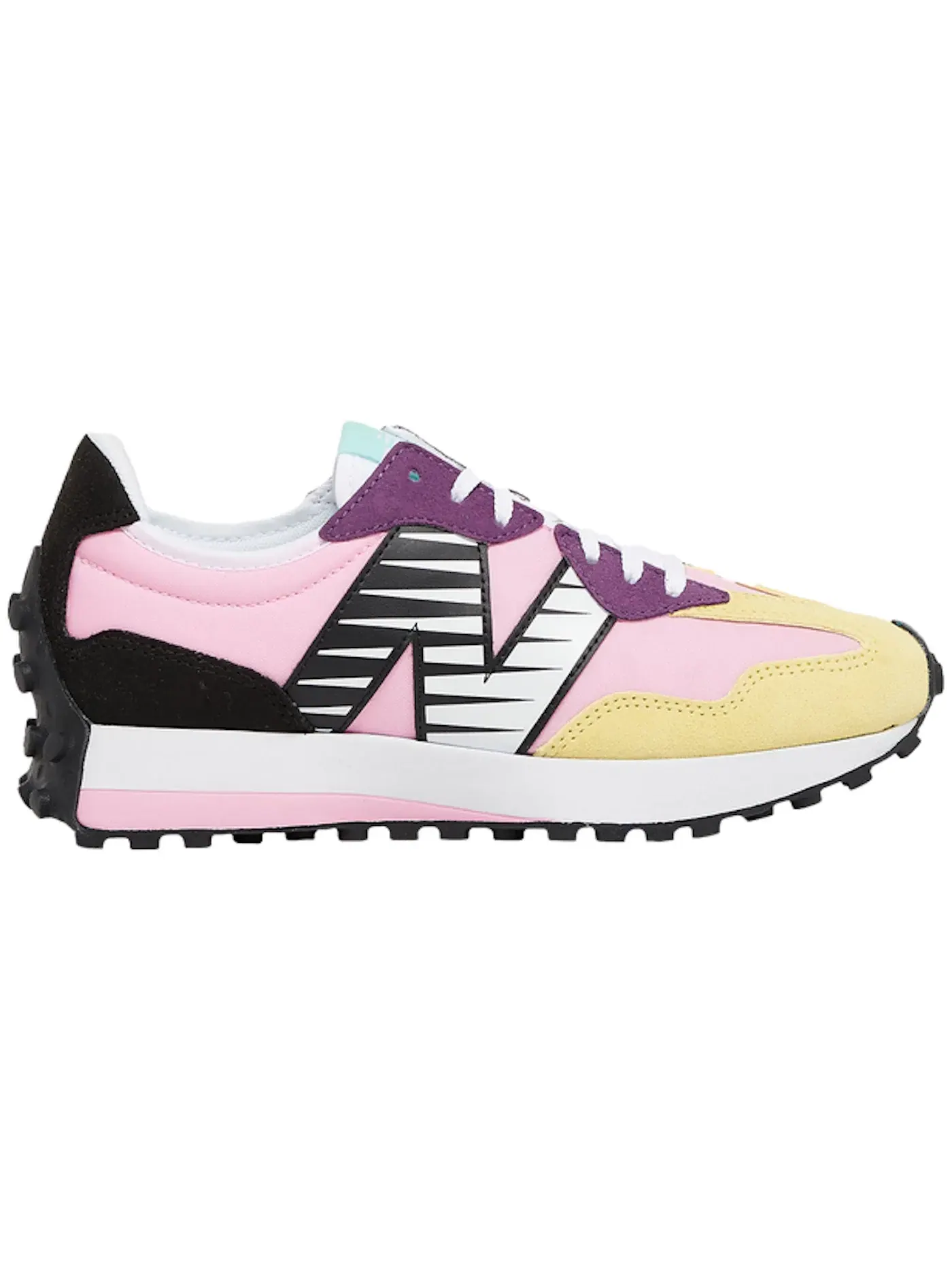 Женские кроссовки Lifestyle New Balance 327 — изображение 1 из 1, розовый/желтый