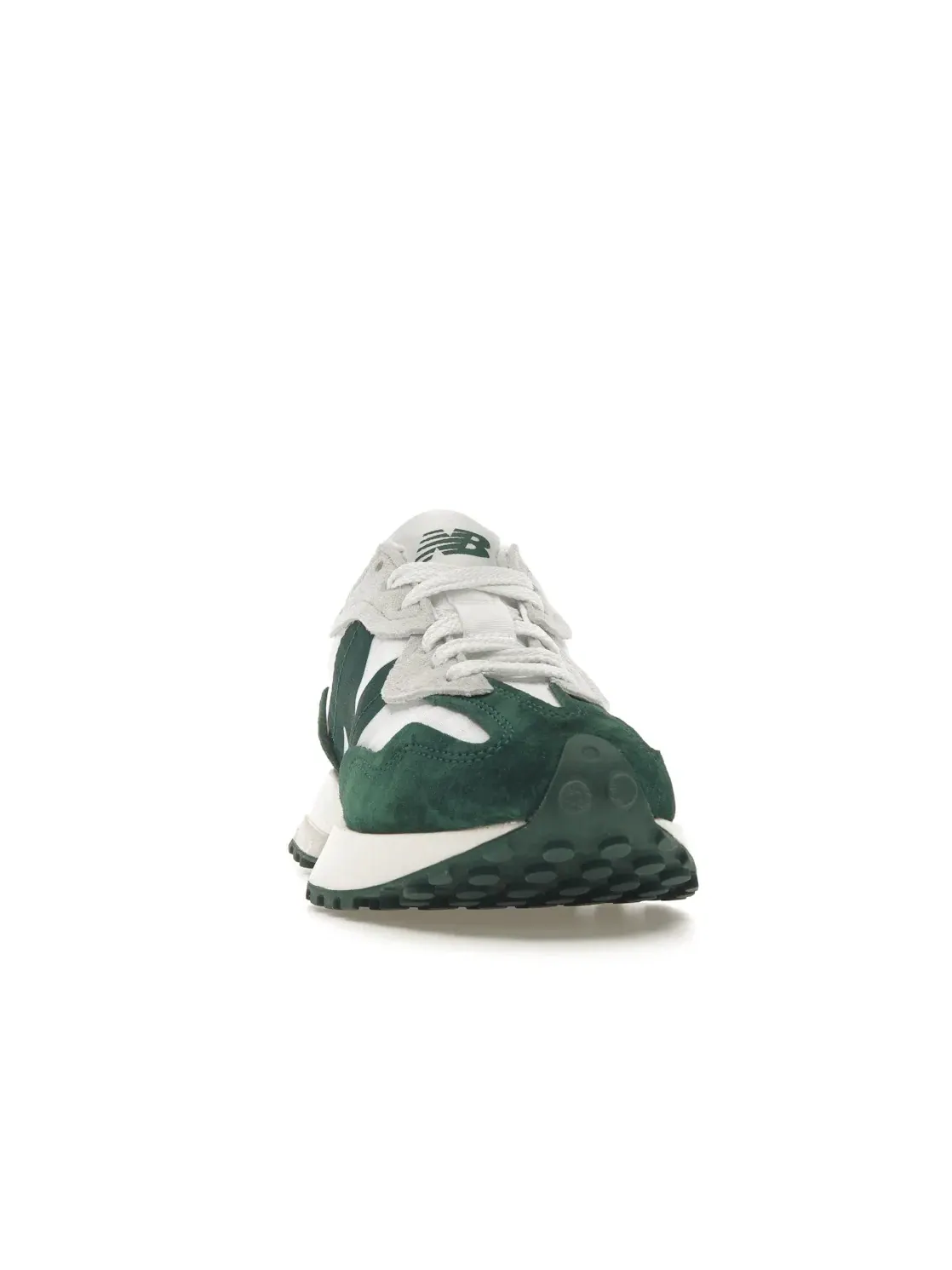 Мужские кроссовки с замшевыми вставками New Balance 327 — изображение 2 из 4, белый/зеленый