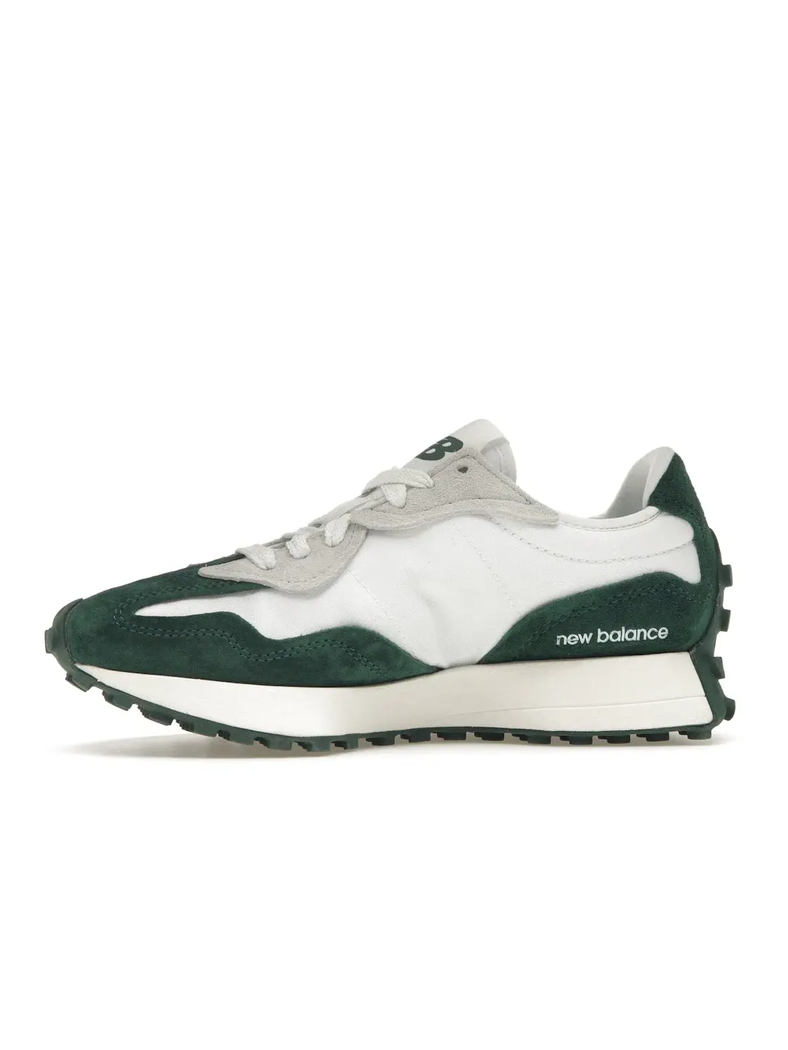 Мужские кроссовки с замшевыми вставками New Balance 327 — изображение 3 из 4, белый/зеленый