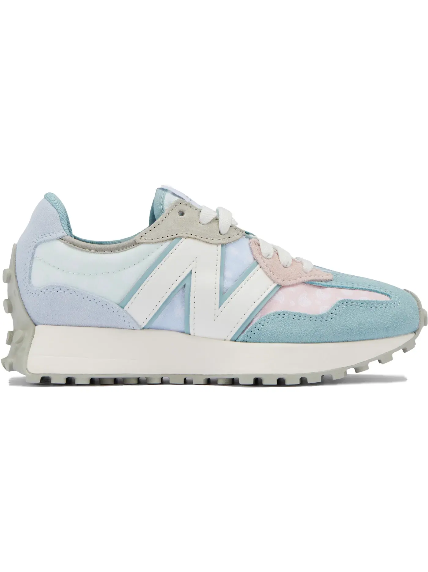 Мужские кроссовки с принтом New Balance 327 — изображение 1 из 1, синий/розовый/зеленый