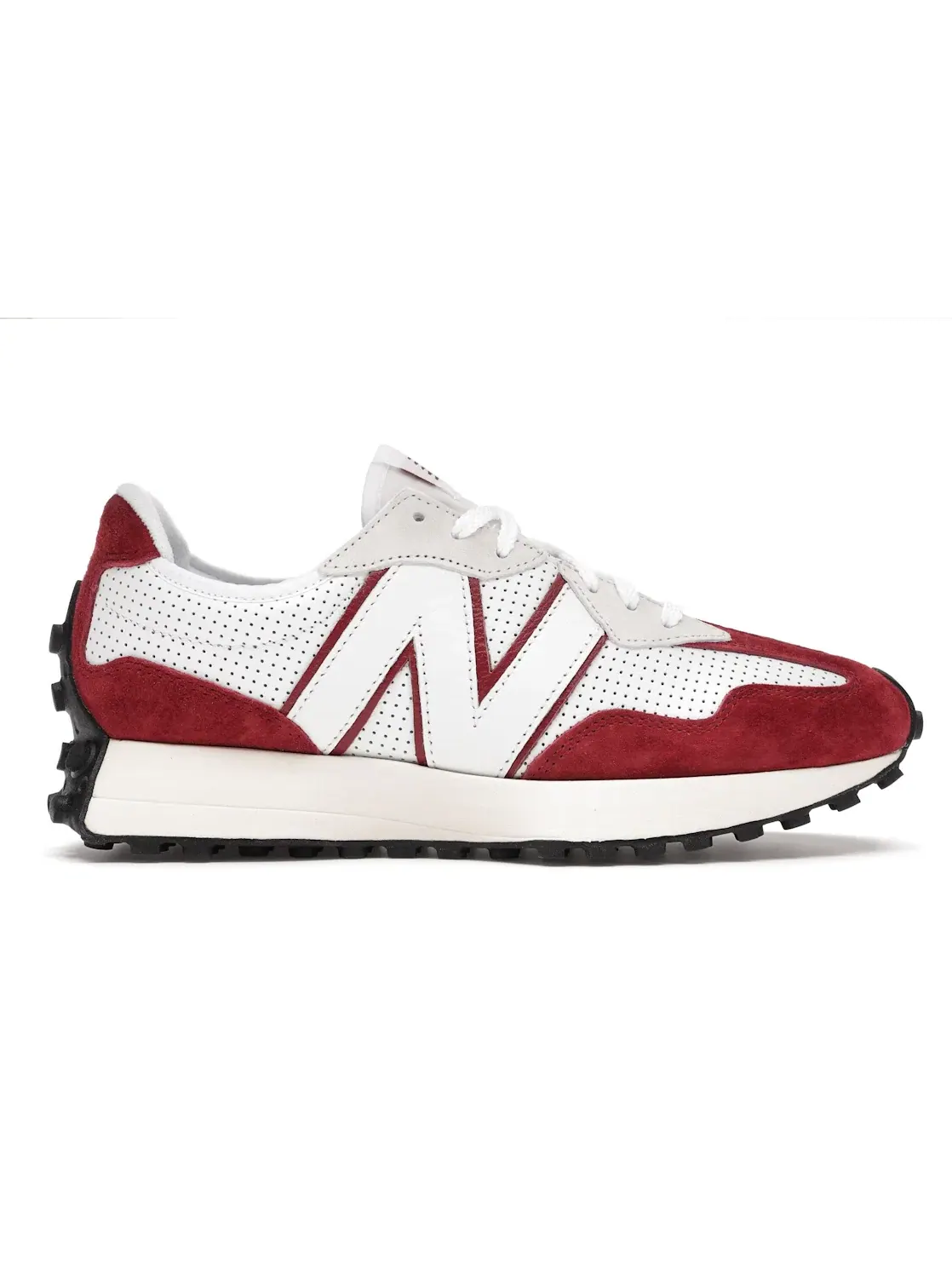 Мужские кроссовки из замши и кожи New Balance 327 — изображение 1 из 4, белый
