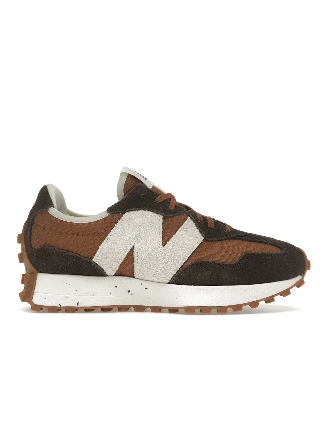 Женские кроссовки с замшевыми вставками New Balance 327 — изображение 1 из 4, насыщенный/коричневый