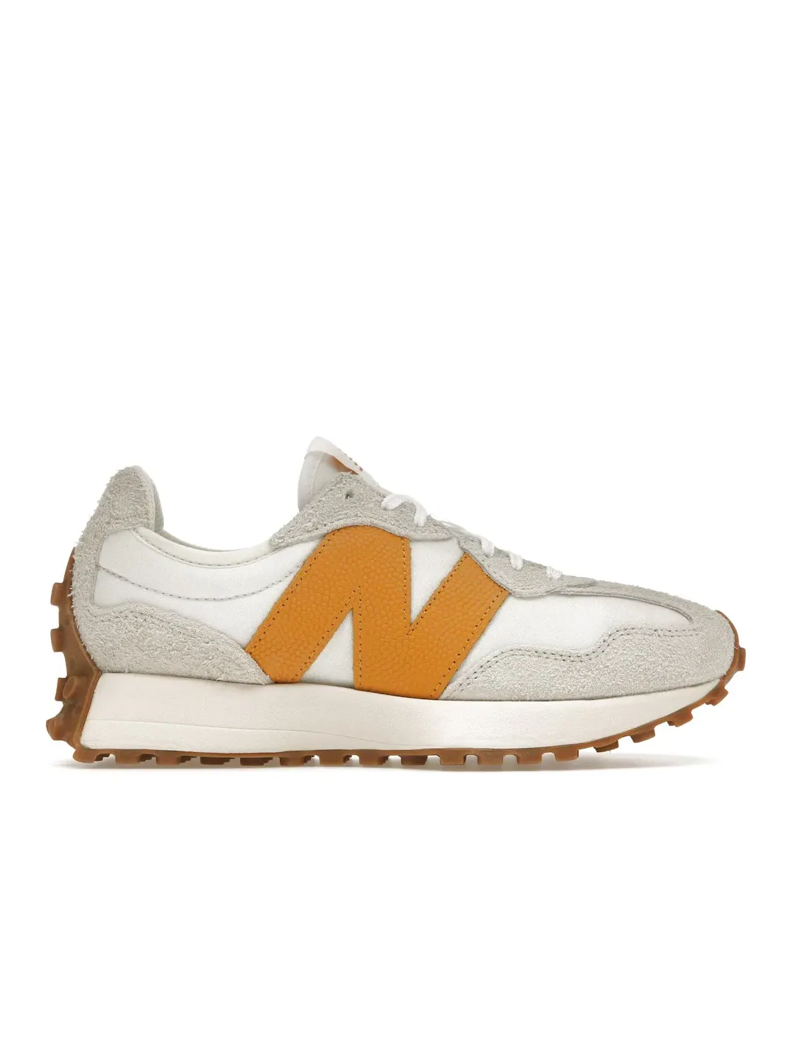 Женские кроссовки с замшевыми накладками New Balance 327 — изображение 1 из 4, золотистый