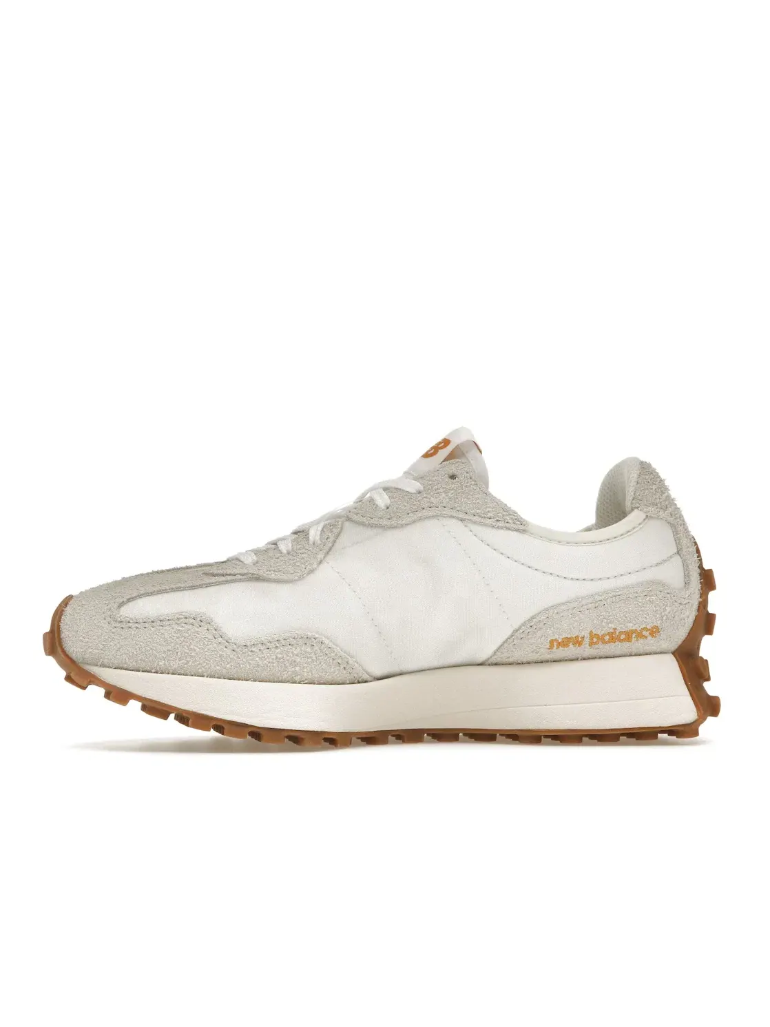 Женские кроссовки с замшевыми накладками New Balance 327 — изображение 3 из 4, золотистый