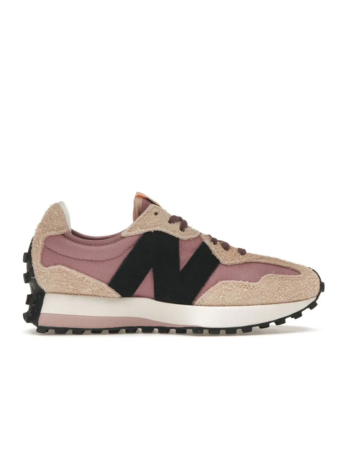 Женские кроссовки с контрастным дизайном New Balance 327 — изображение 1 из 4, белый/черный/розовый