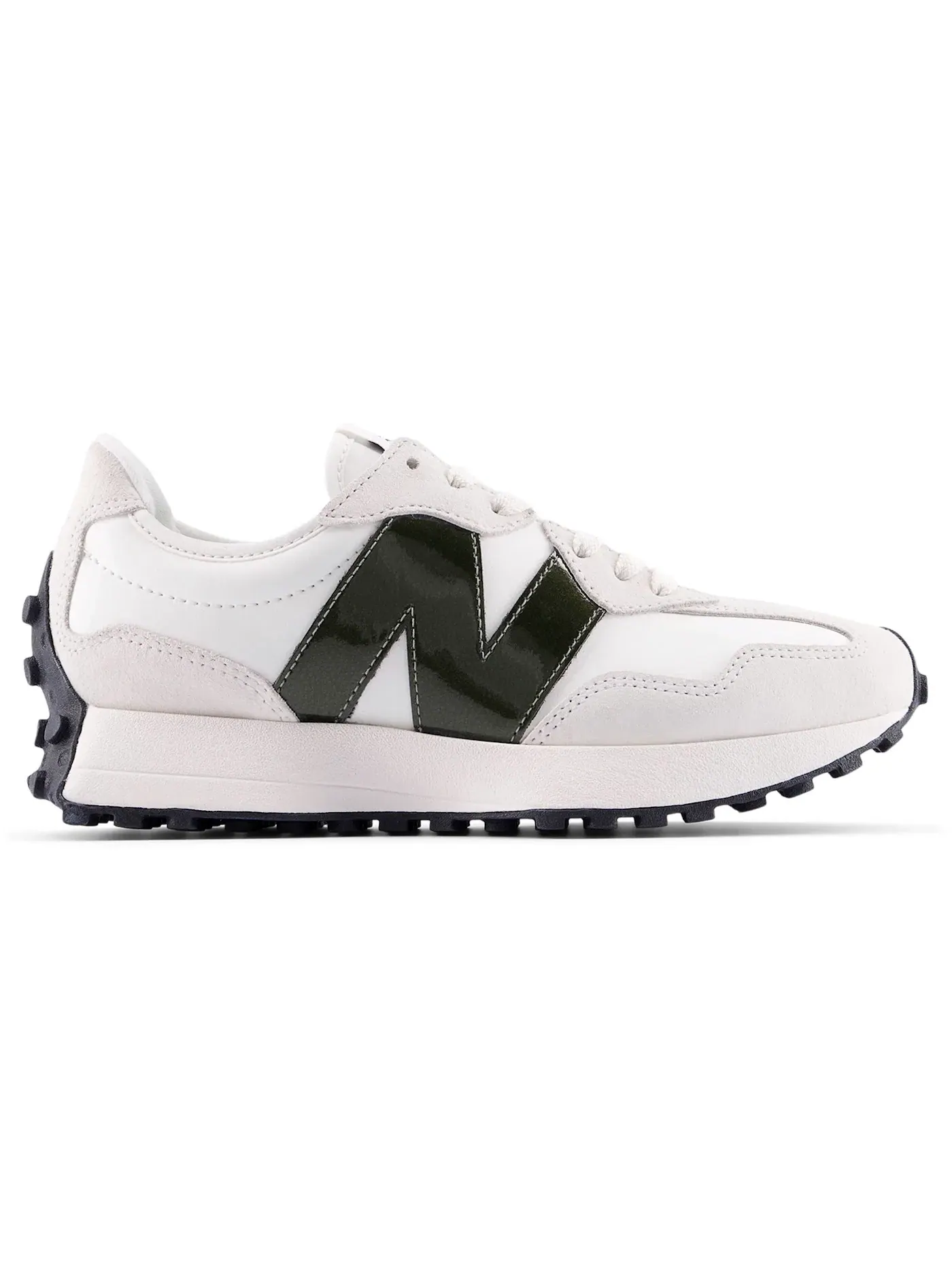 Женские кроссовки Lifestyle New Balance 327 — изображение 1 из 1, белый/темный зеленый