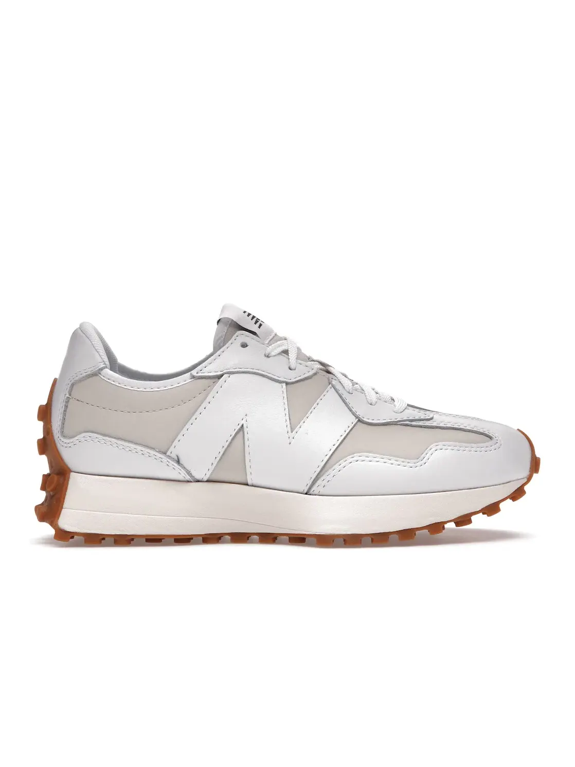 Женские кроссовки с замшевыми вставками New Balance 327 — изображение 1 из 4, белый