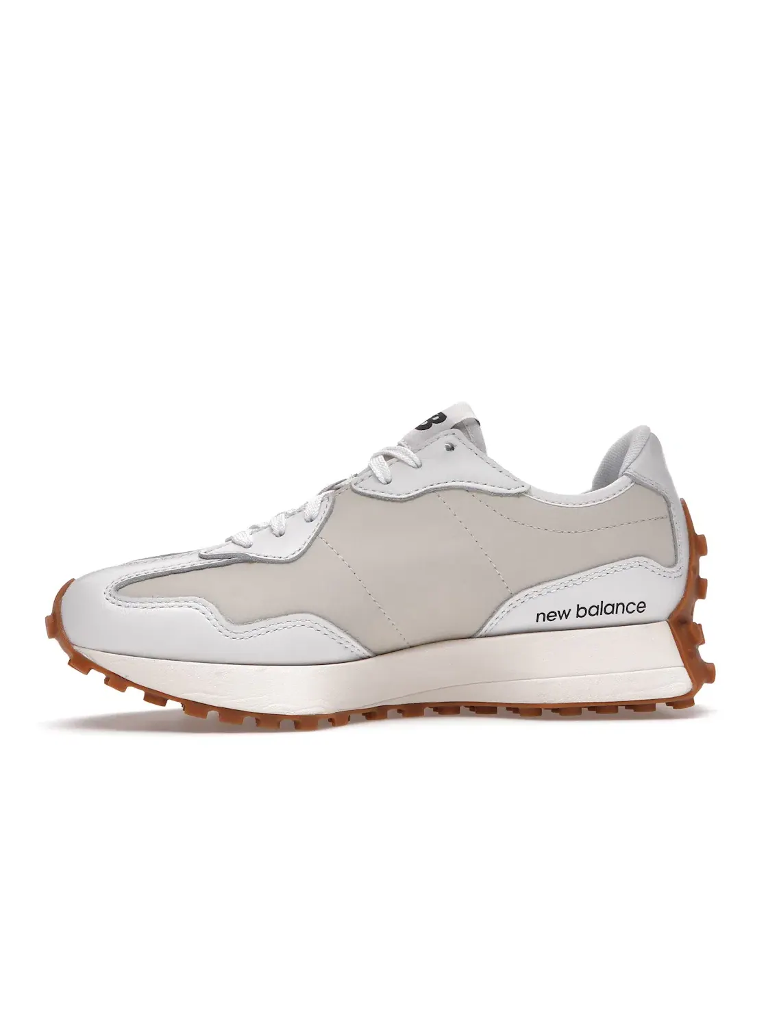 Женские кроссовки с замшевыми вставками New Balance 327 — изображение 3 из 4, белый
