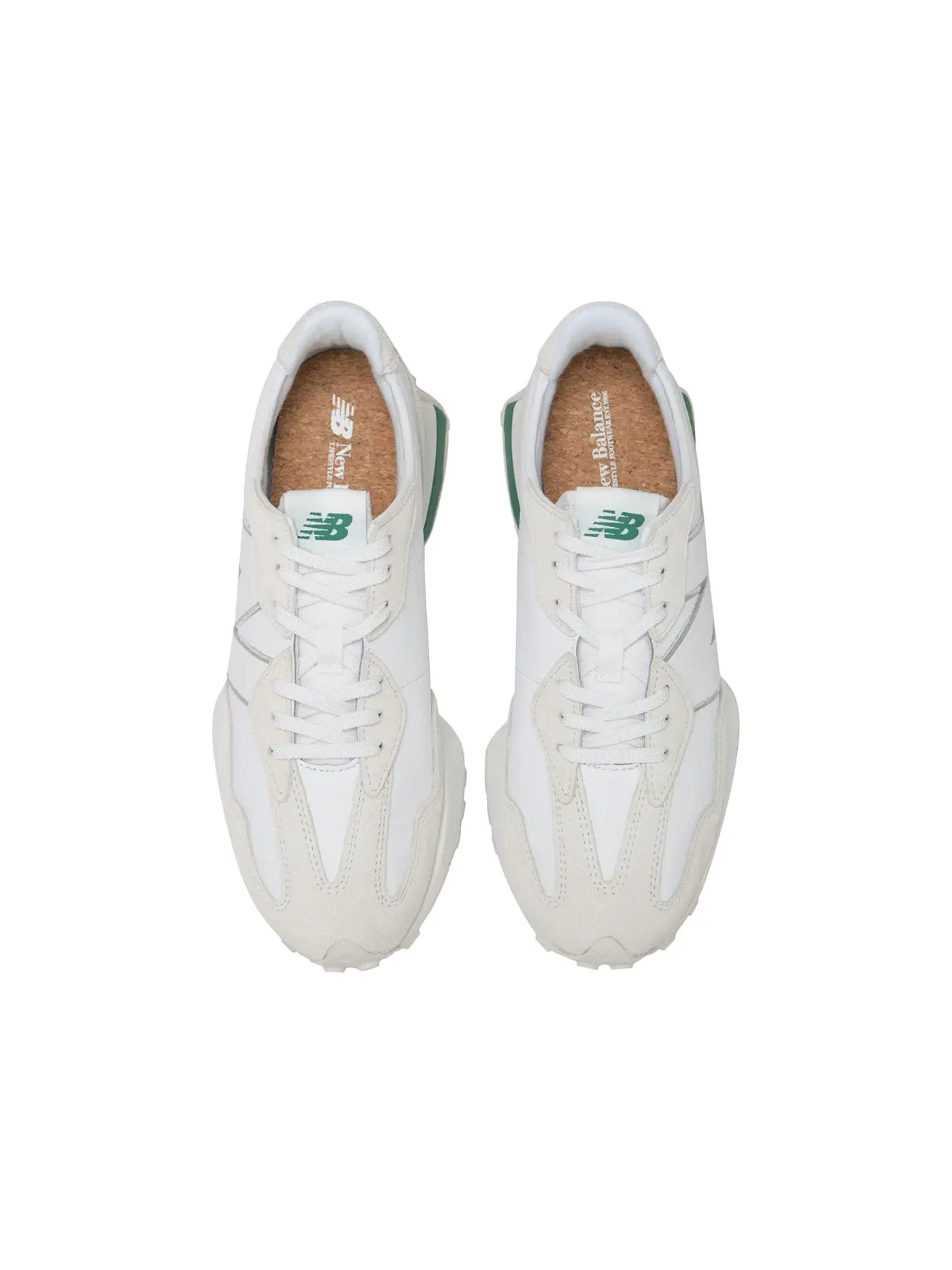 Мужские кроссовки Lifestyle New Balance 327 — изображение 3 из 3, белый/зеленый