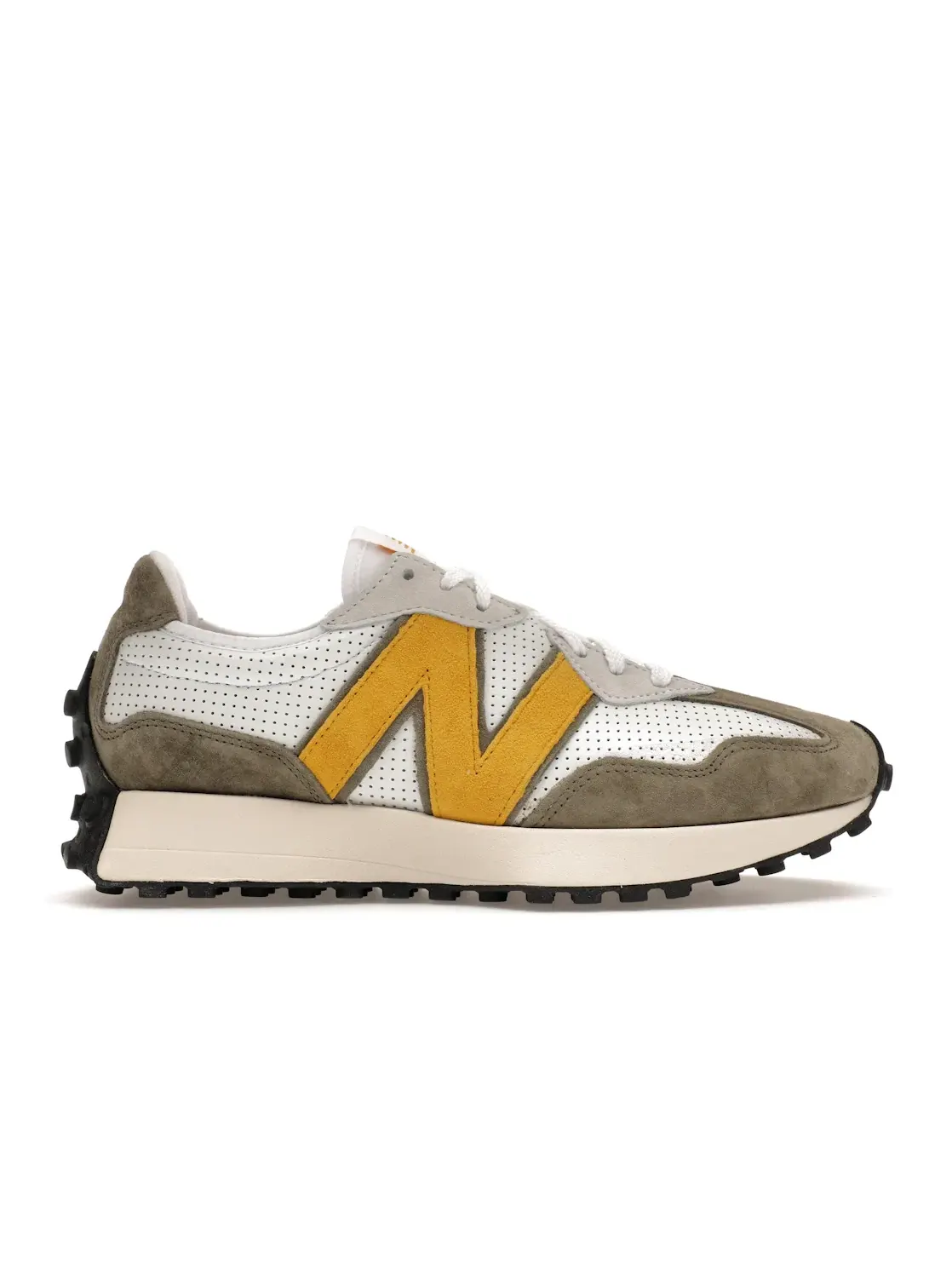 Мужские кроссовки Lifestyle New Balance 327 — изображение 1 из 4, белый/желтый/оливковый