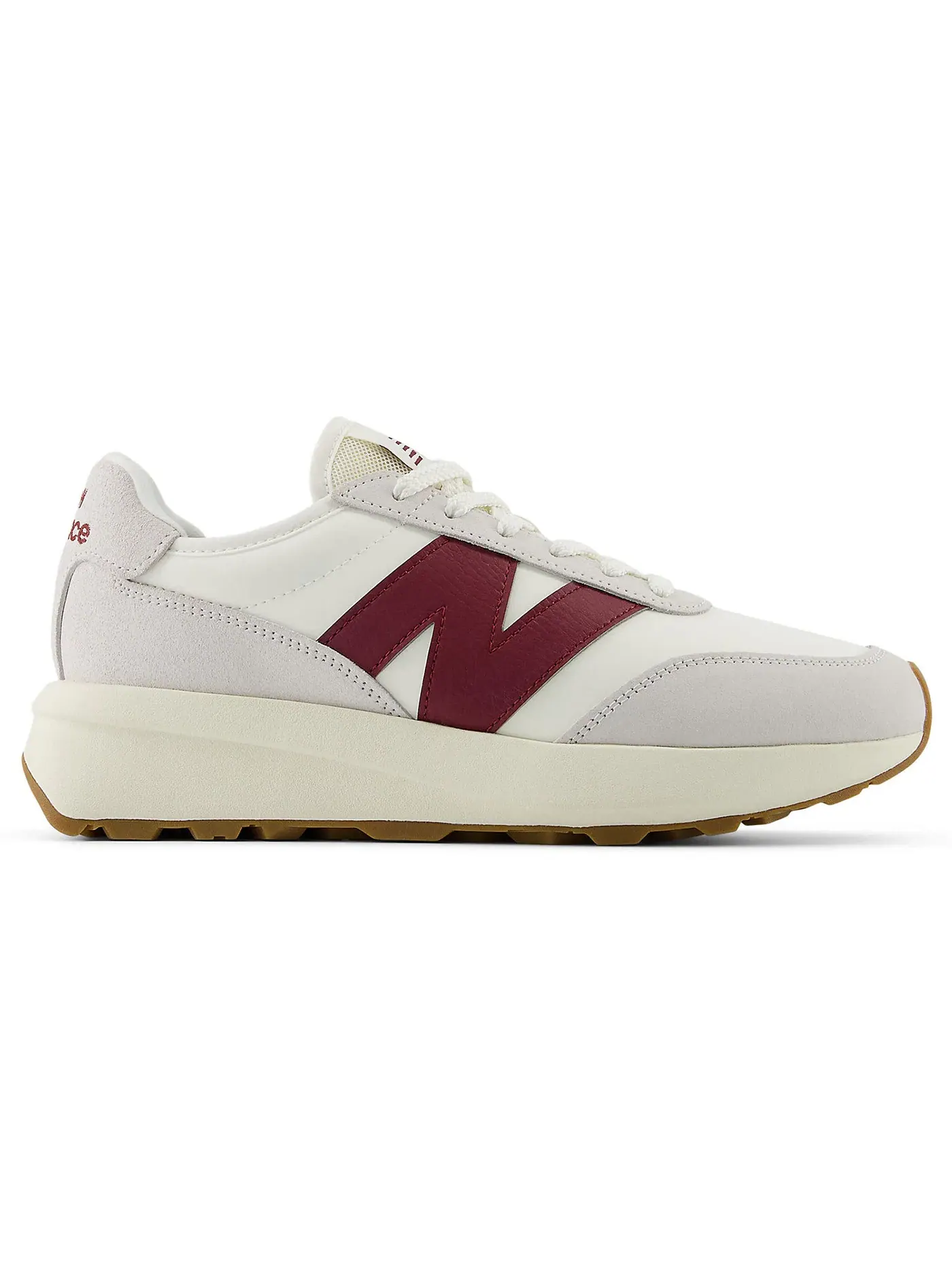 Мужские кроссовки Lifestyle New Balance 370, Sea Salt Classic Crimson — изображение 1 из 1