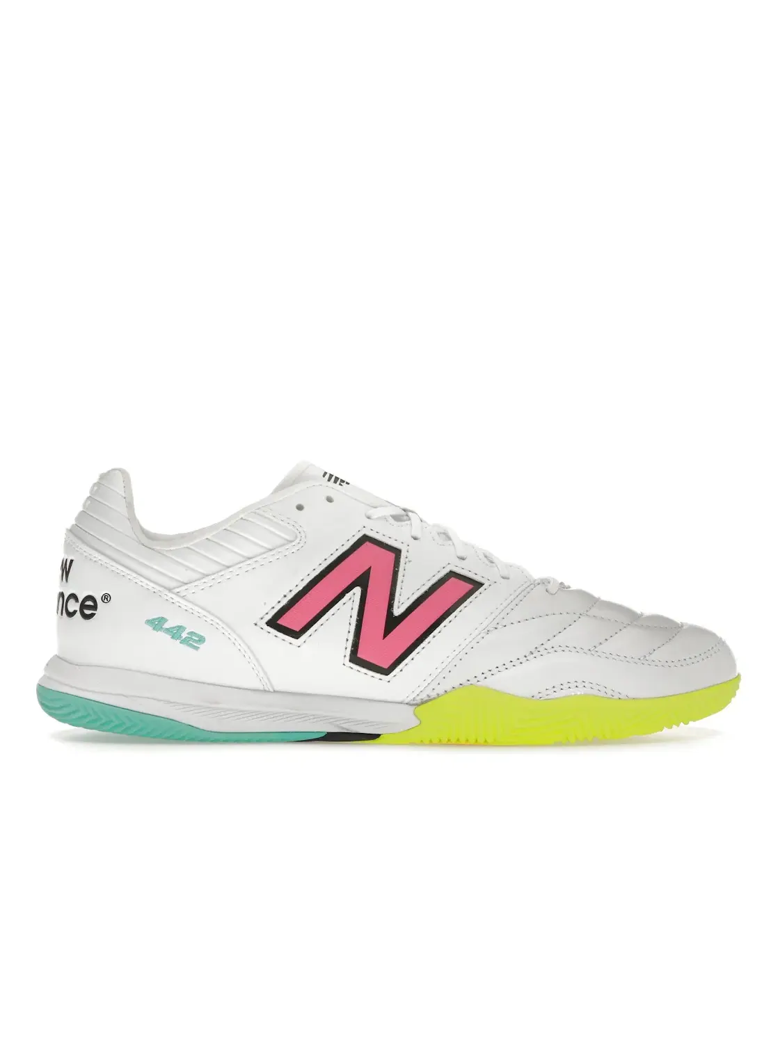 Мужские кроссовки для зала New Balance 442 Pro Indoor v2 — изображение 1 из 4, белый-неоновый розовый