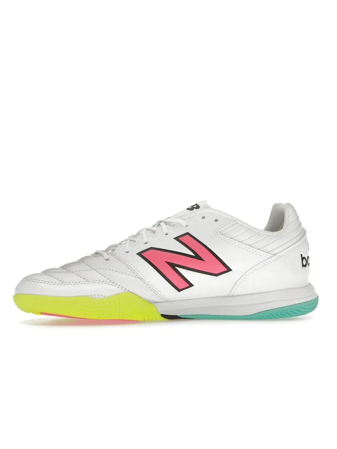 Мужские кроссовки для зала New Balance 442 Pro Indoor v2 — изображение 3 из 4, белый-неоновый розовый
